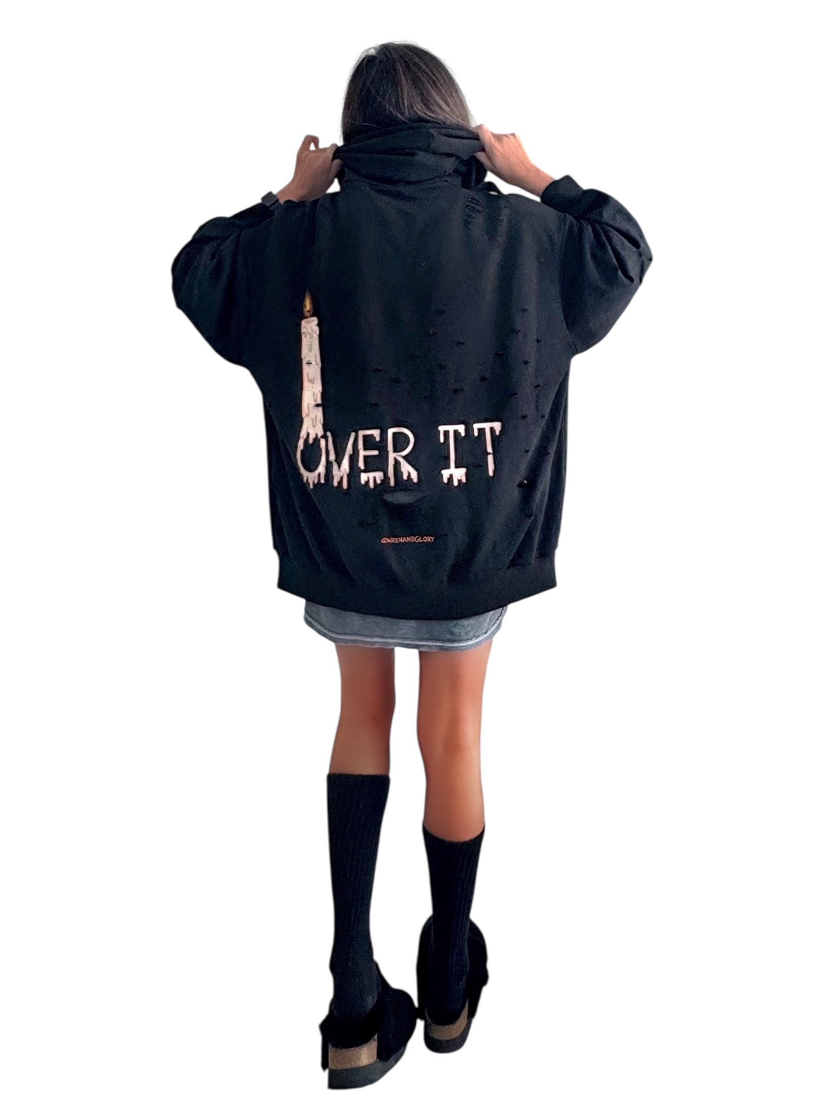 'Over It' Painted Sweatshirt