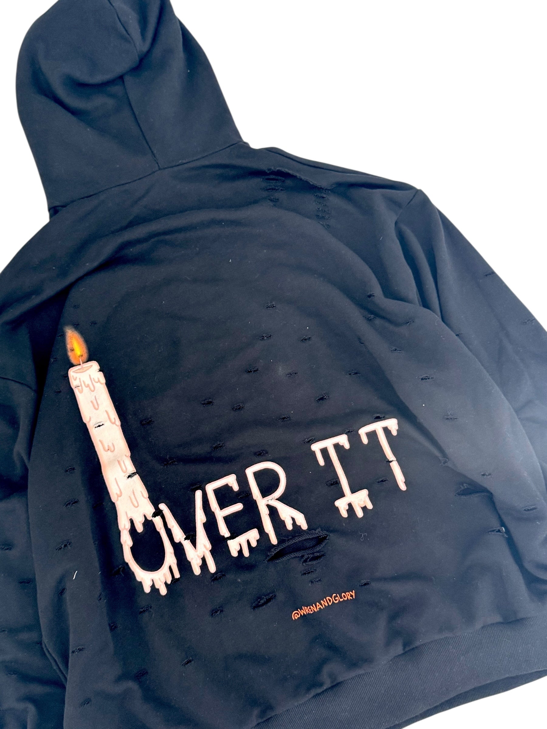 'Over It' Painted Sweatshirt