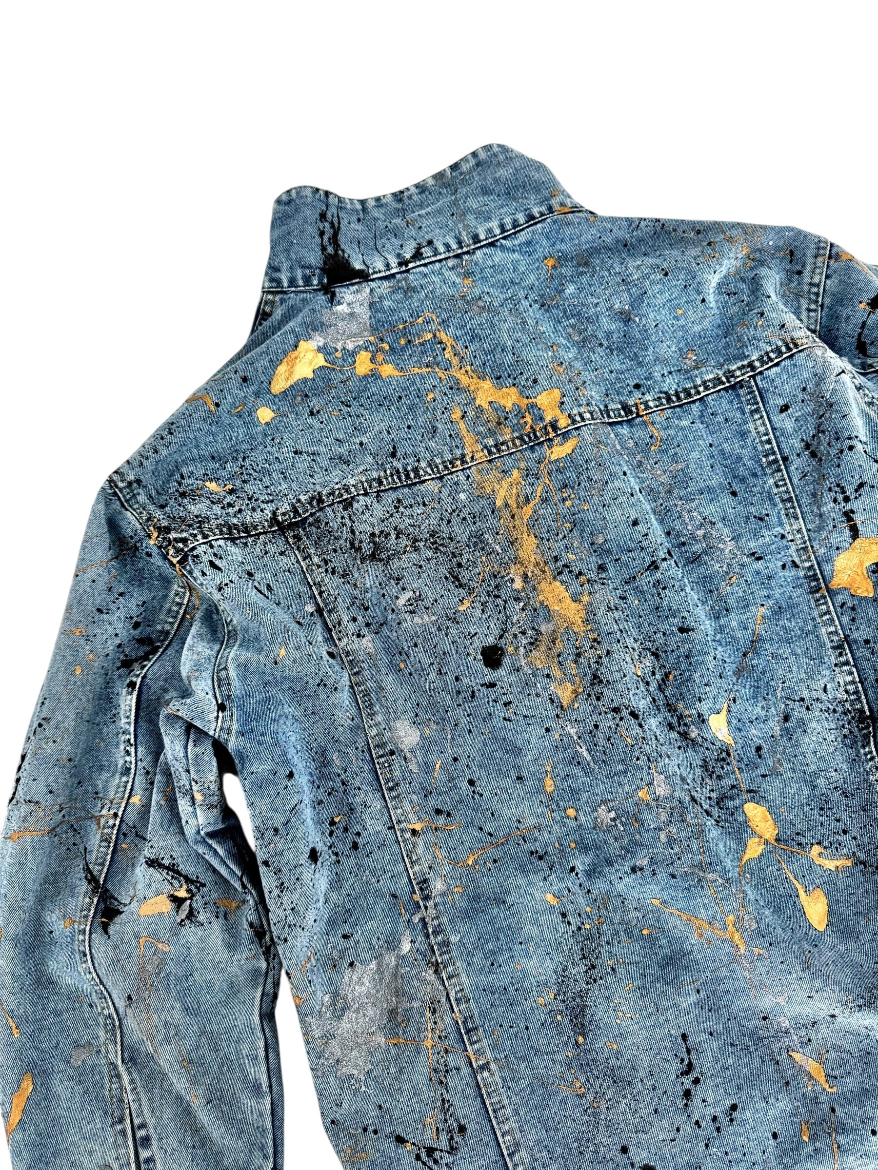 'Splatter World 2.0' Painted Denim Jacket