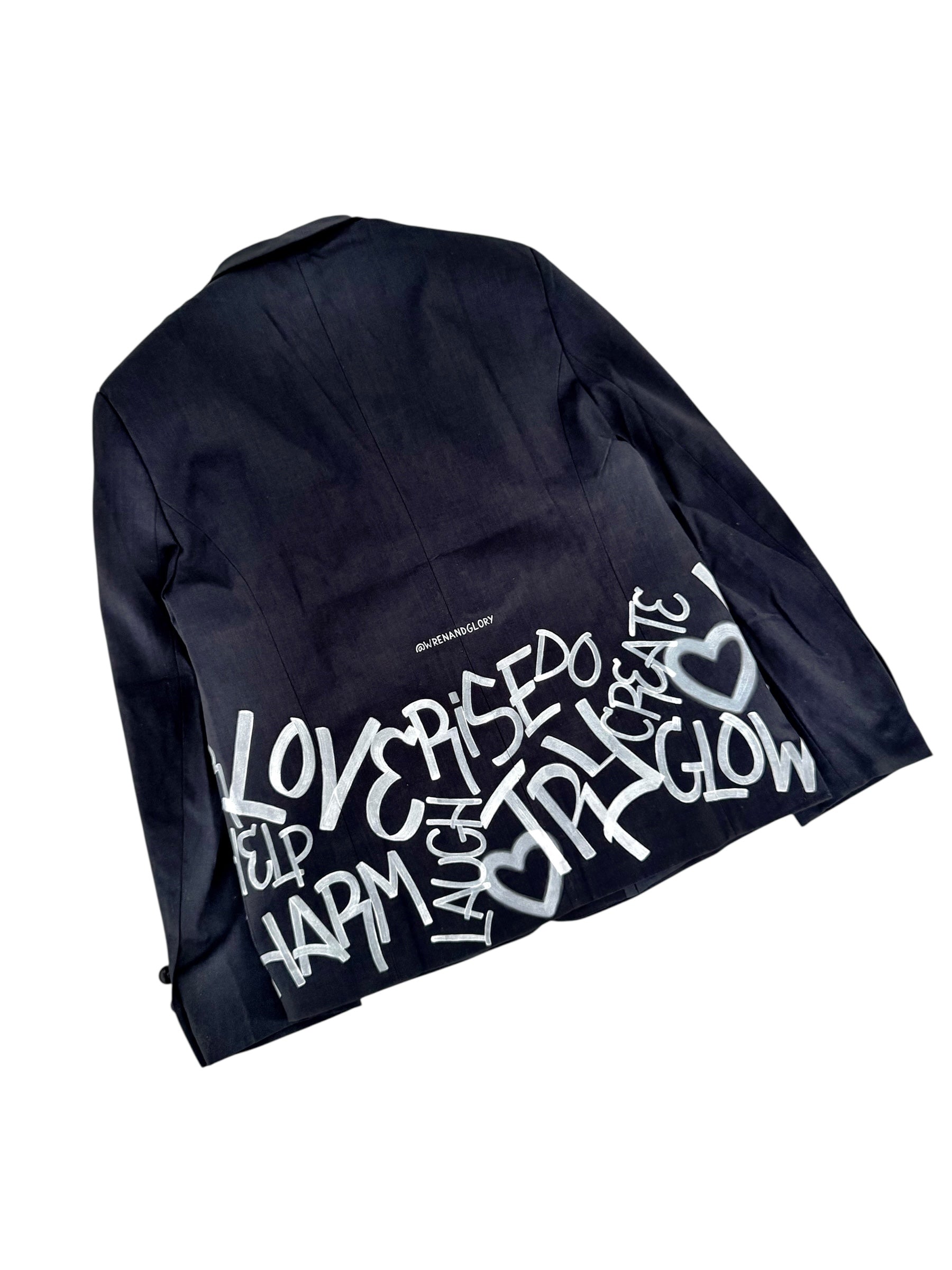 'Graffiti Vibes' Painted Blazer