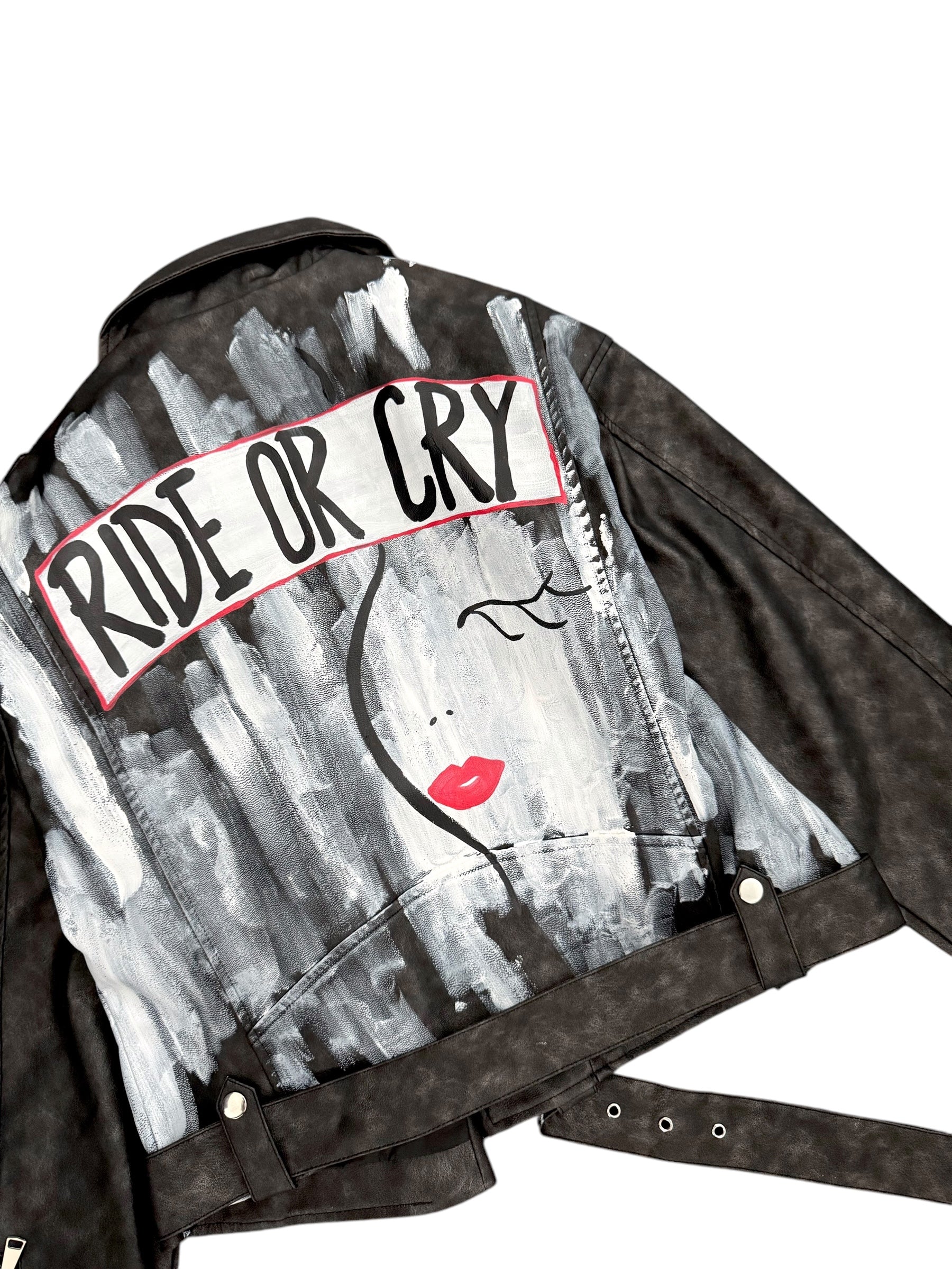 'Ride or Cry' Moto Jacket