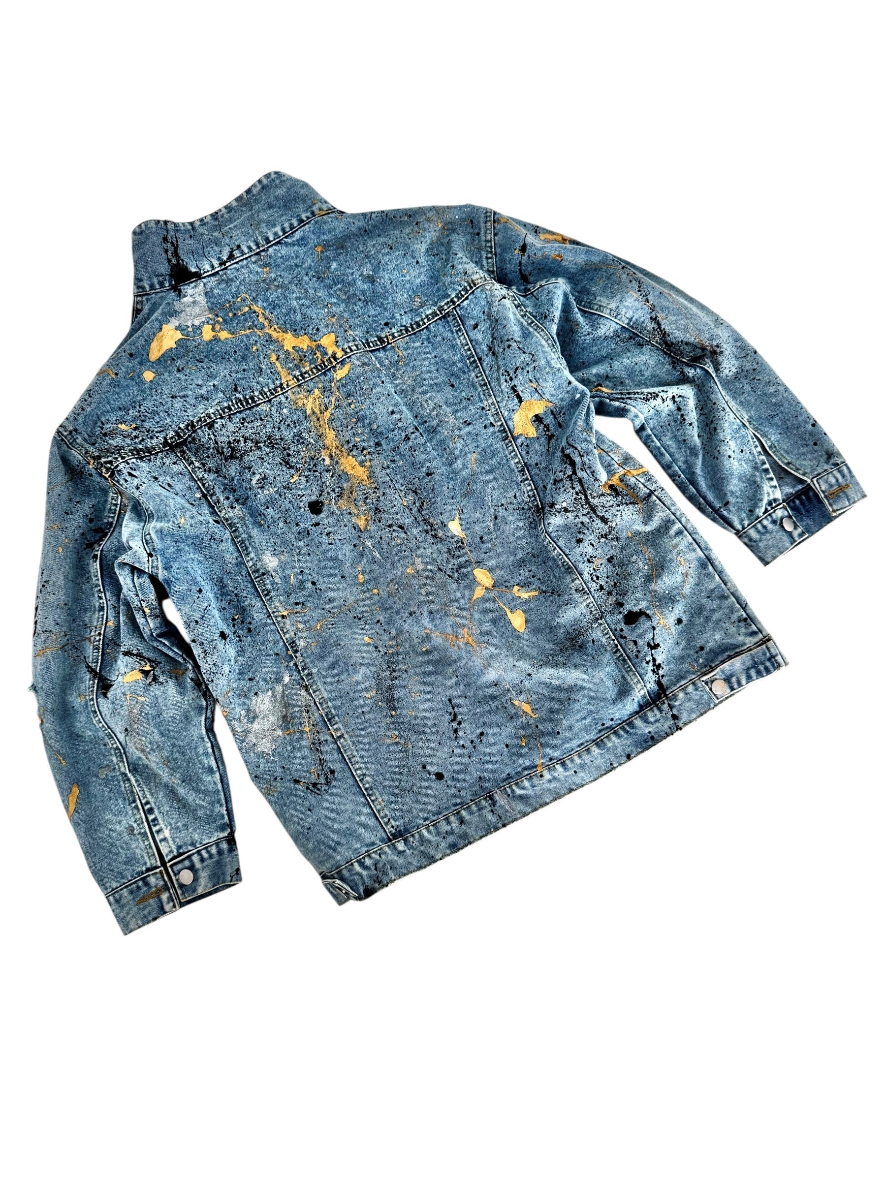 'Splatter World 2.0' Painted Denim Jacket
