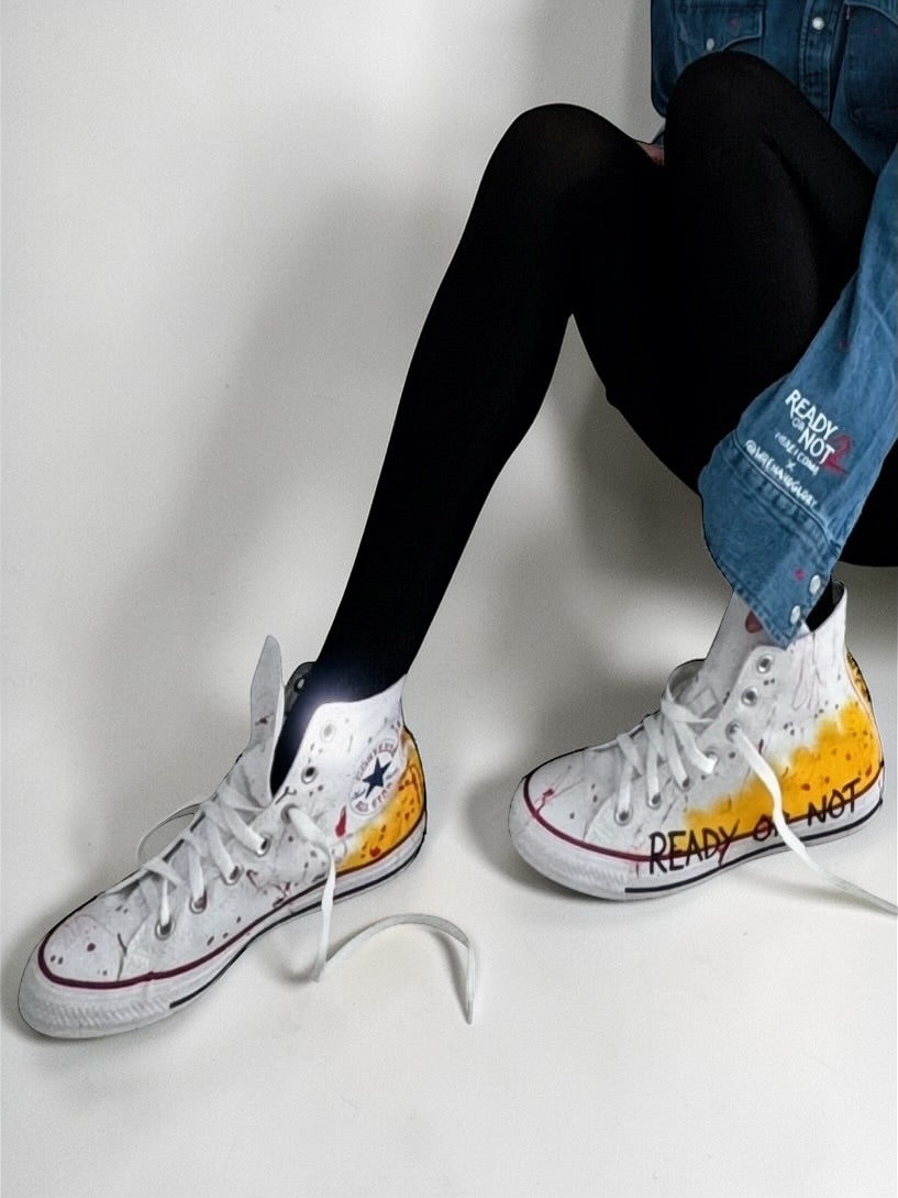 'Ready Or Not' x W+G Painted Converse