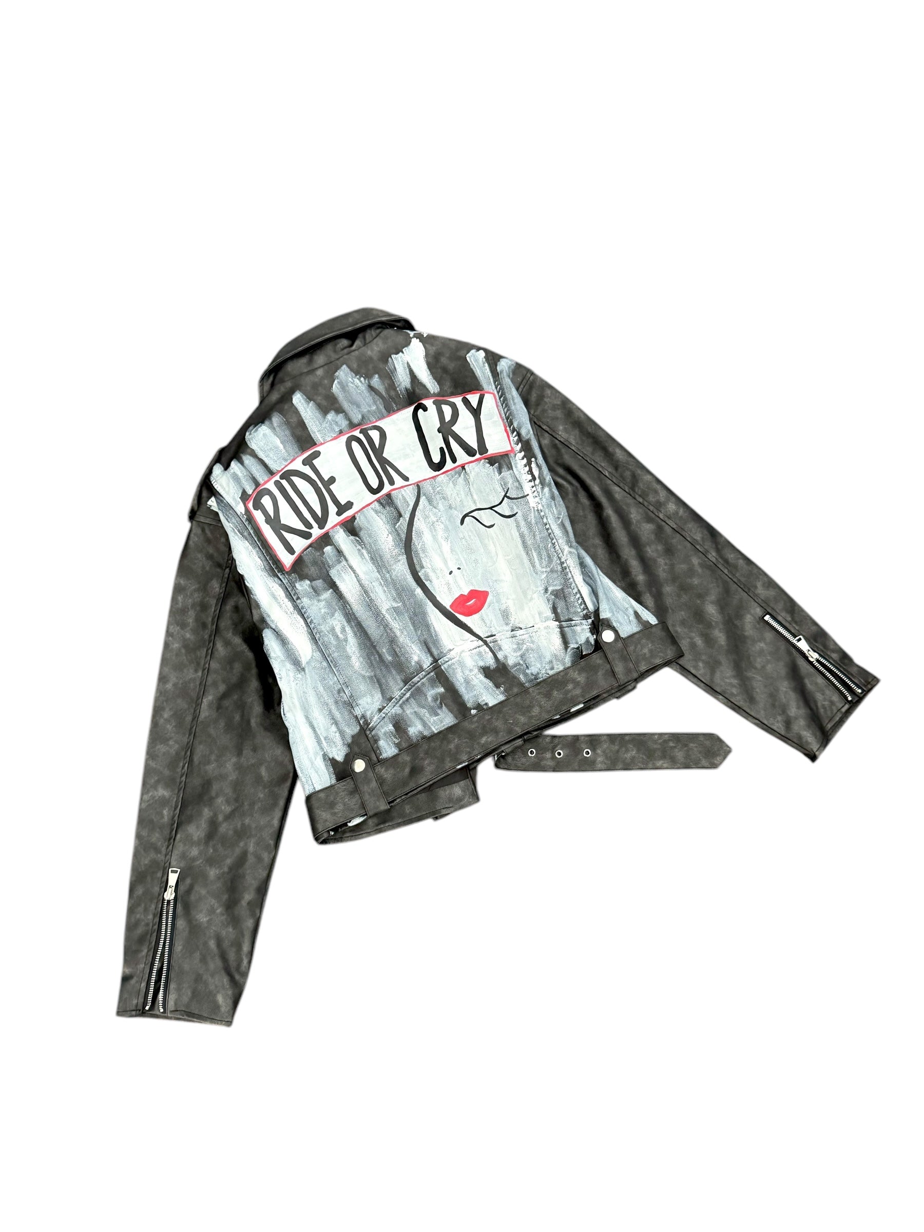 'Ride or Cry' Moto Jacket