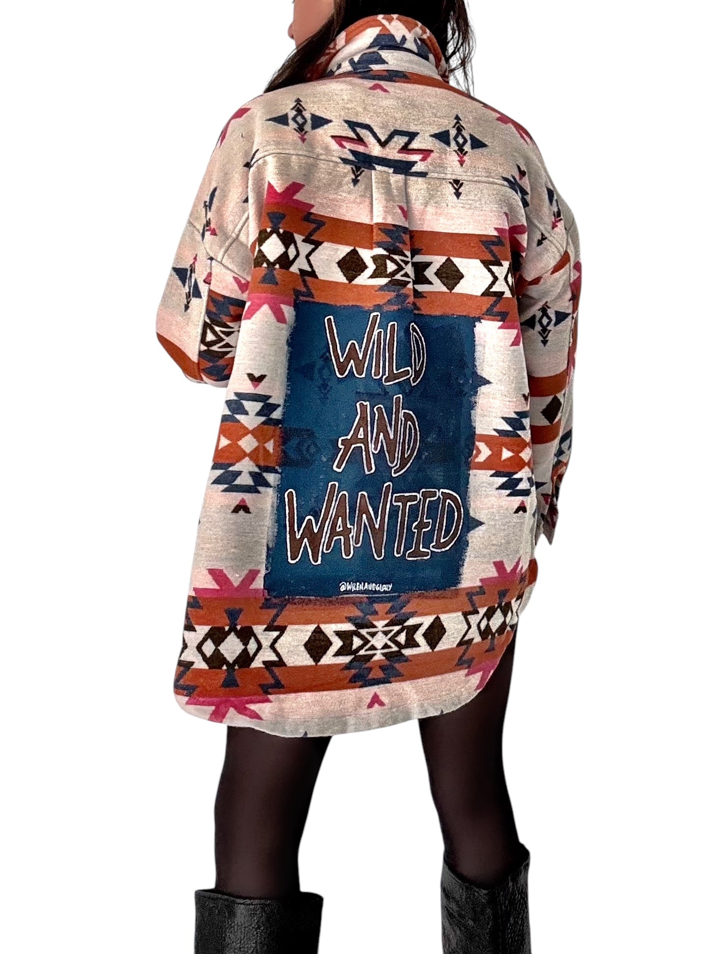 'Wild and Wanted' Aztec Shirt Jacket