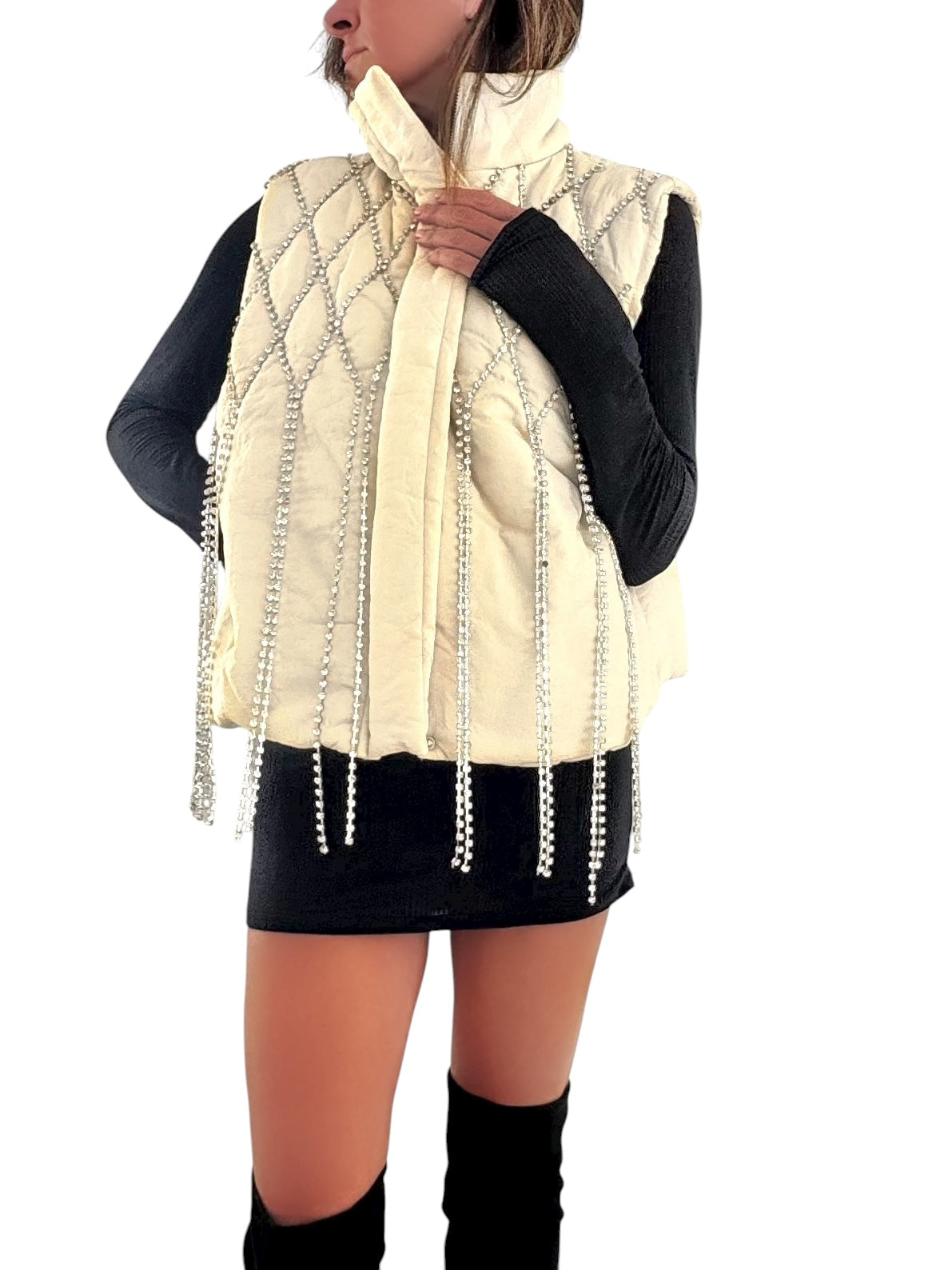 'But First, Champagne' Painted Vest