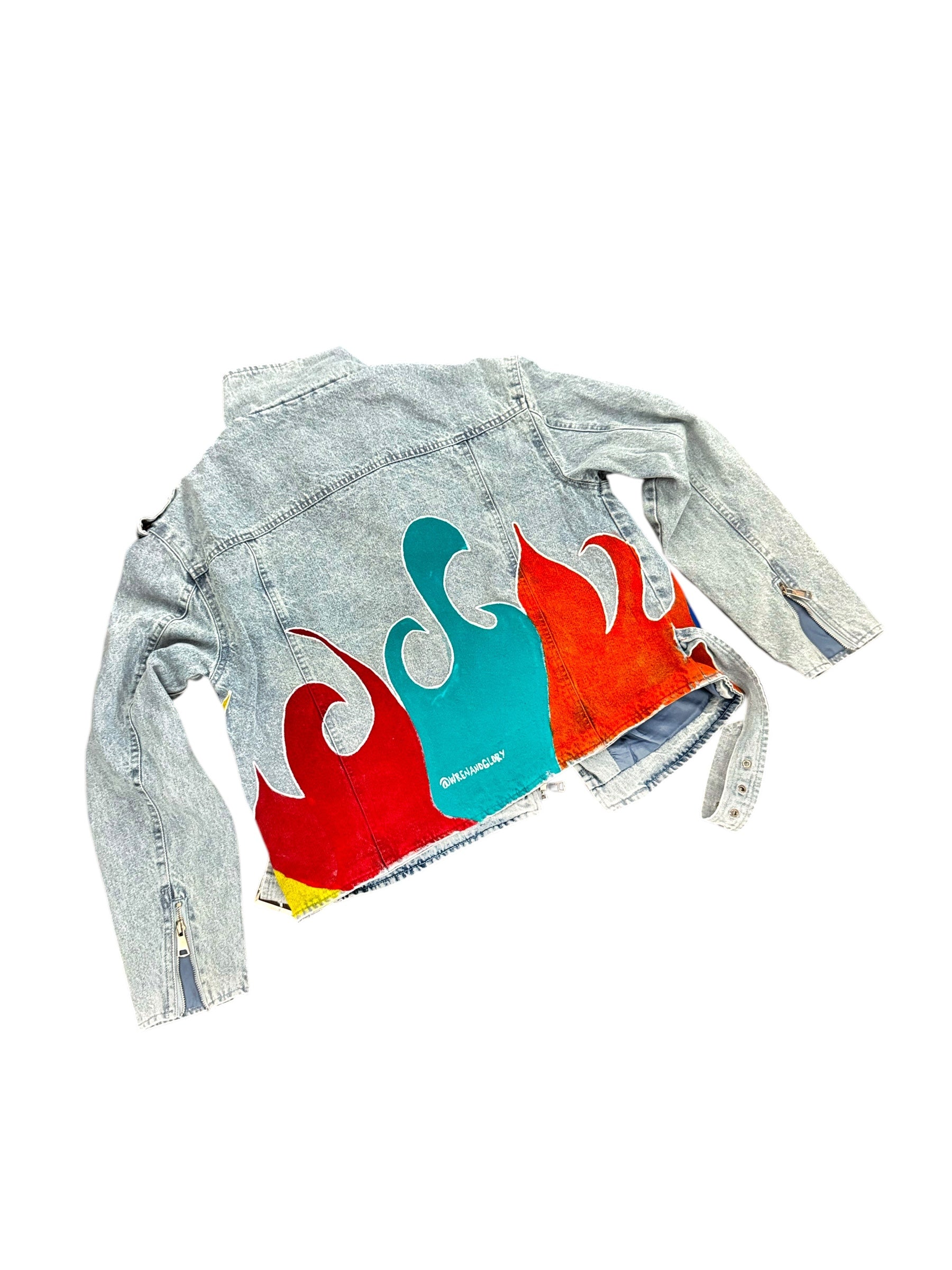 'Denim & Flow' Moto Jacket