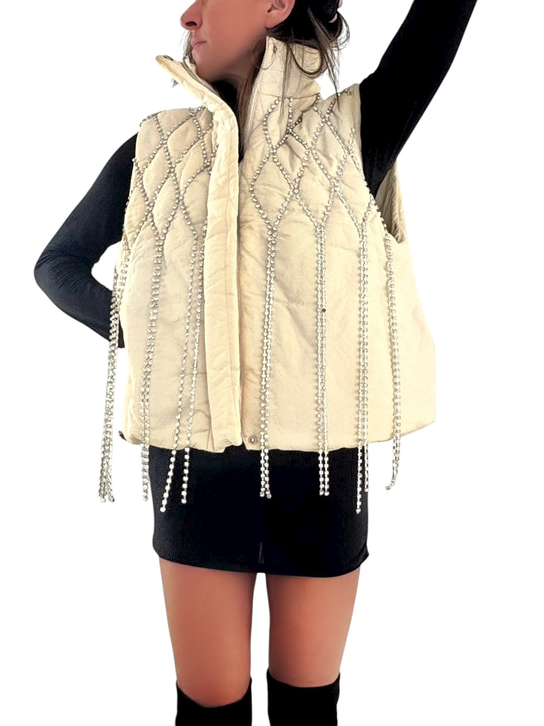 'But First, Champagne' Painted Vest