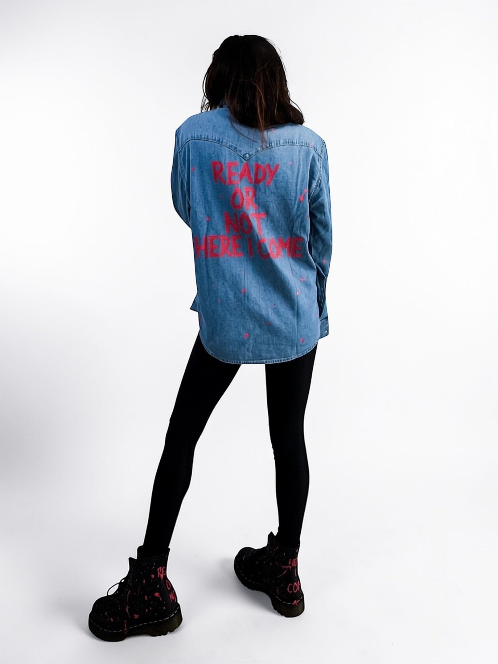 'Ready Or Not' x W+G Painted Dr Martens