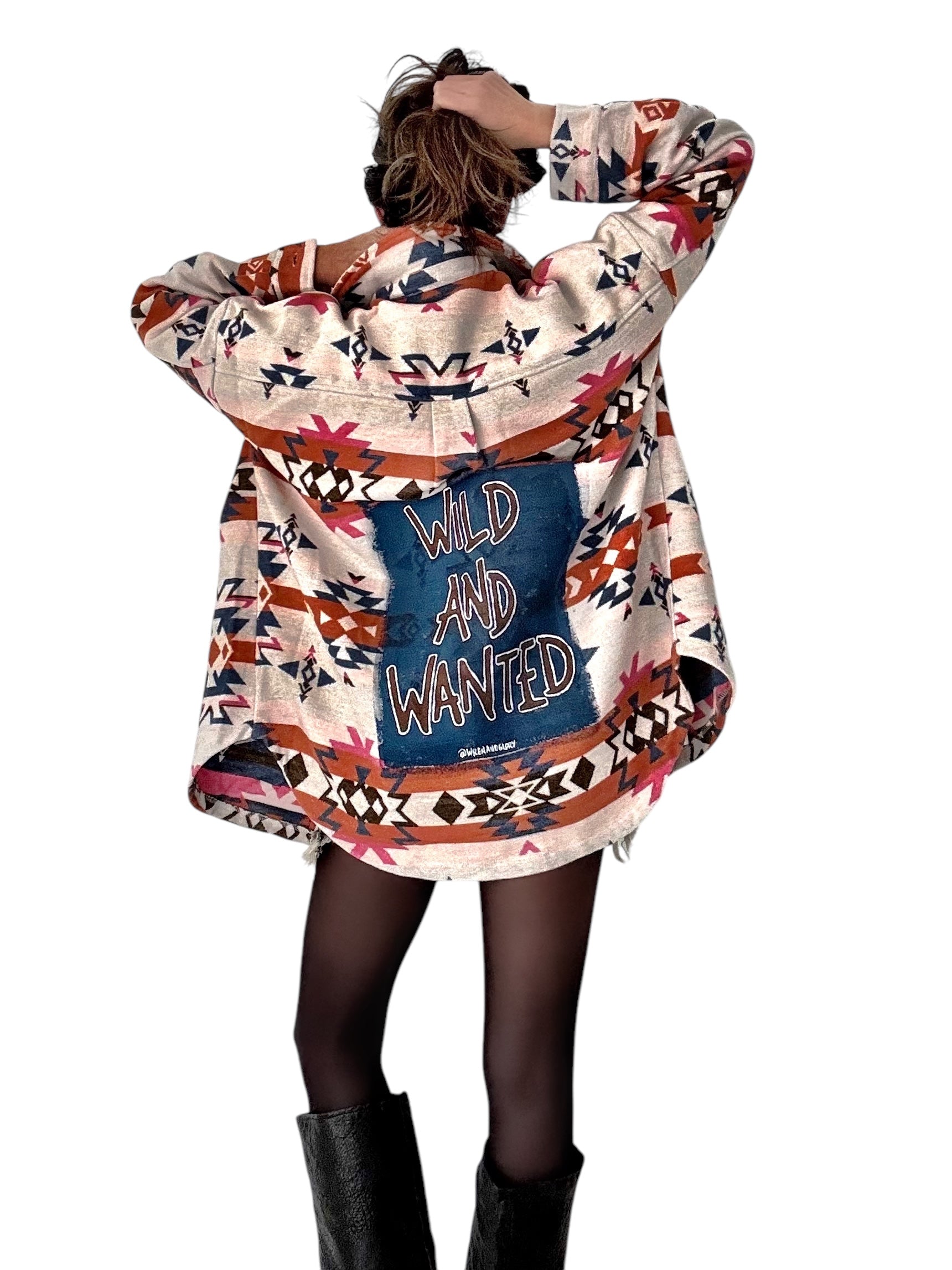 'Wild and Wanted' Aztec Shirt Jacket