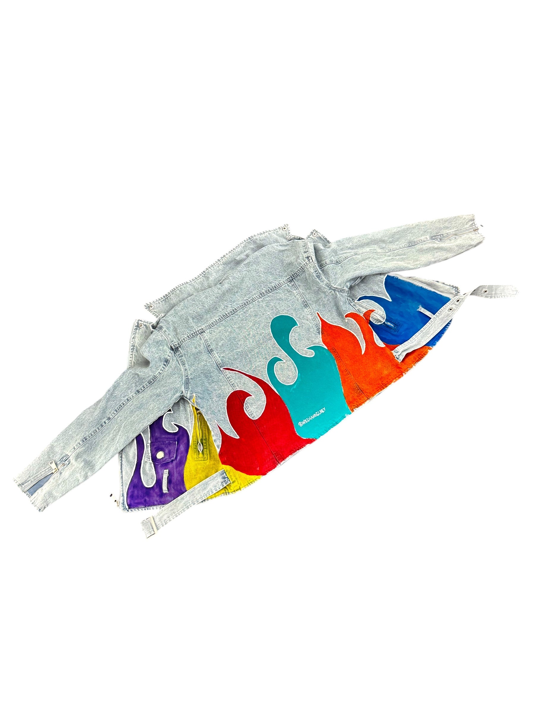 'Denim & Flow' Moto Jacket