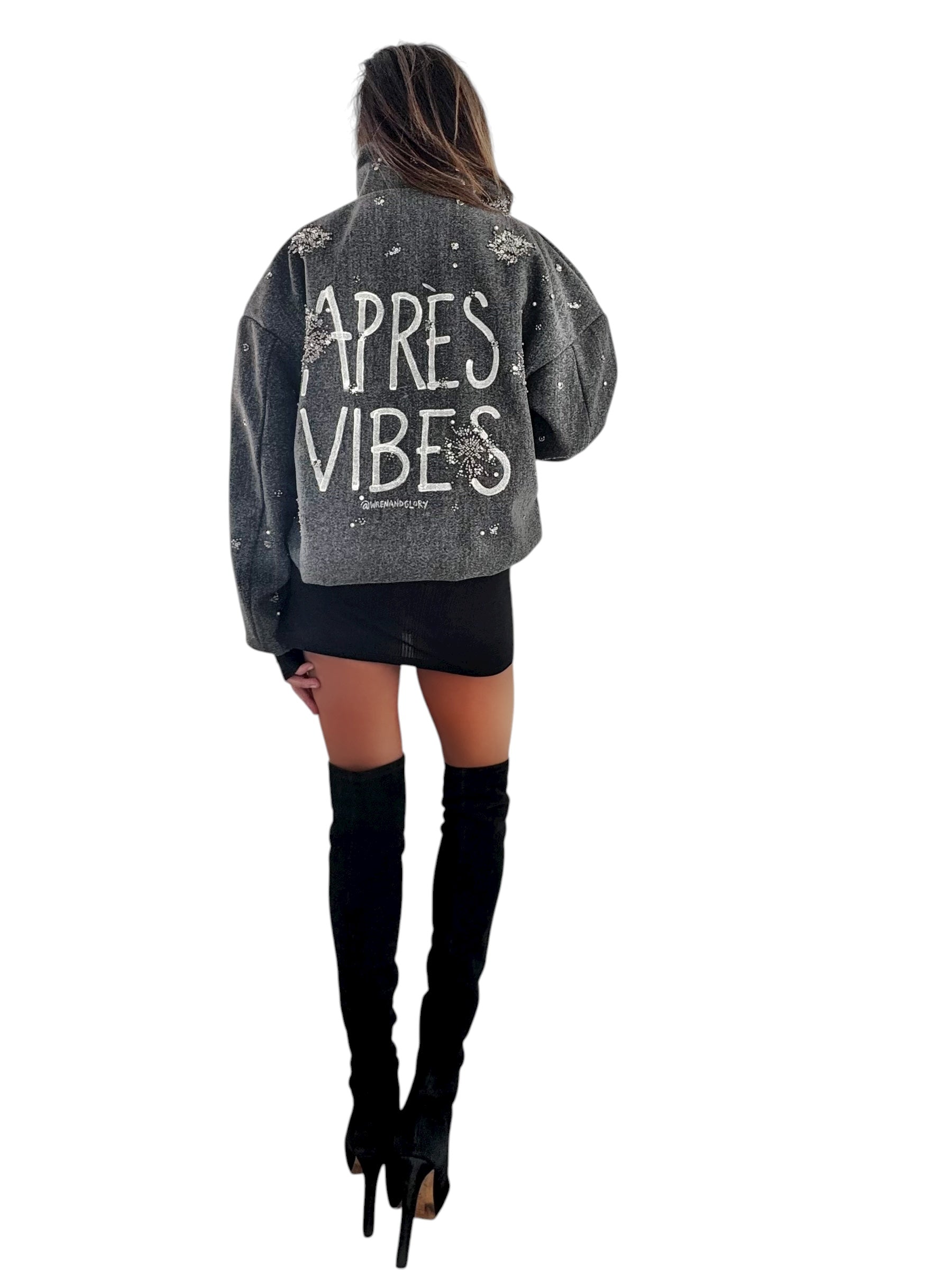 'Apres Vibes' Painted Coat
