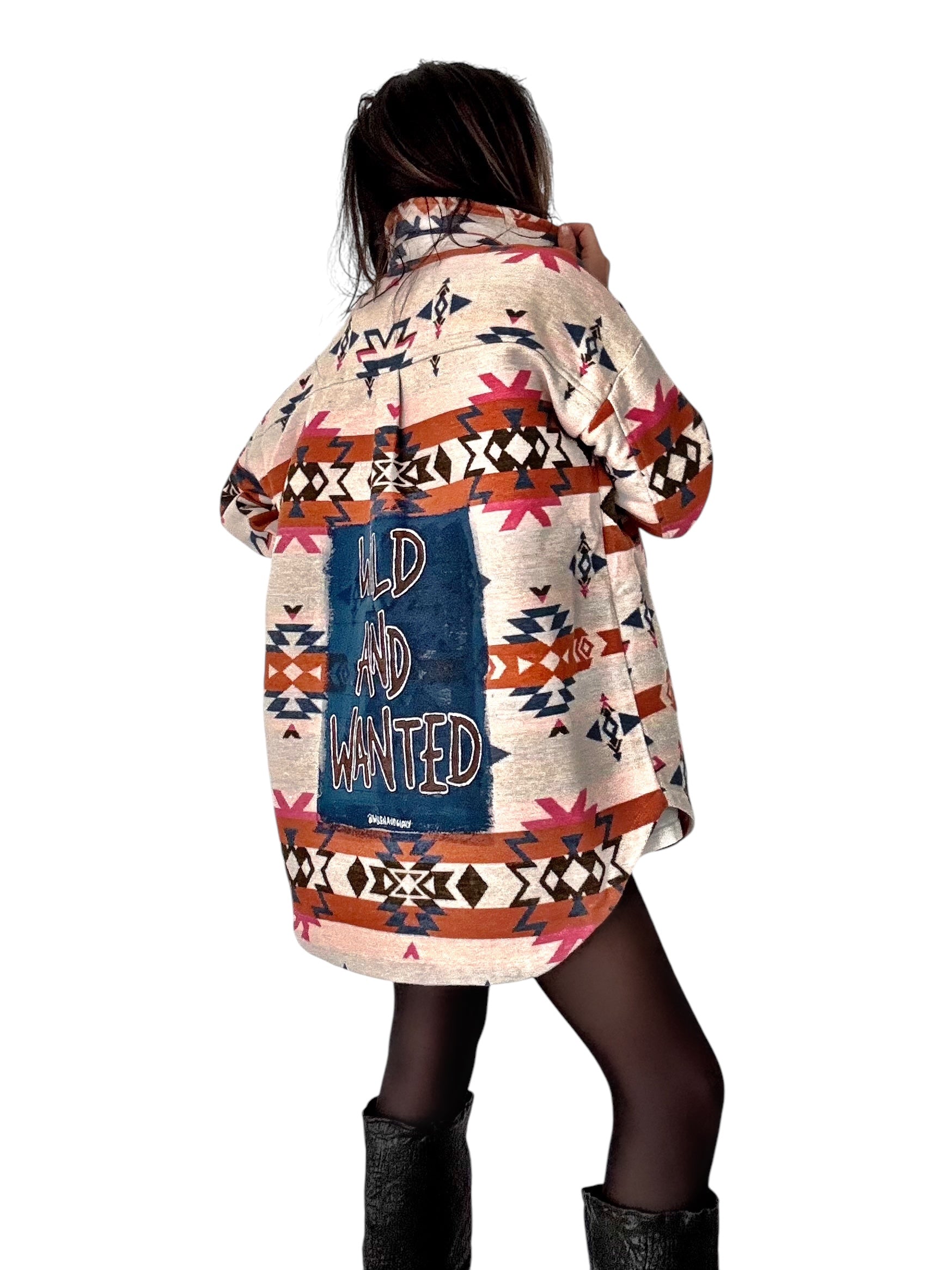 'Wild and Wanted' Aztec Shirt Jacket
