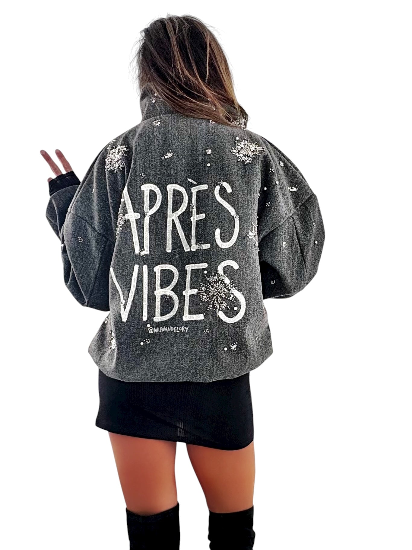 'Apres Vibes' Painted Coat