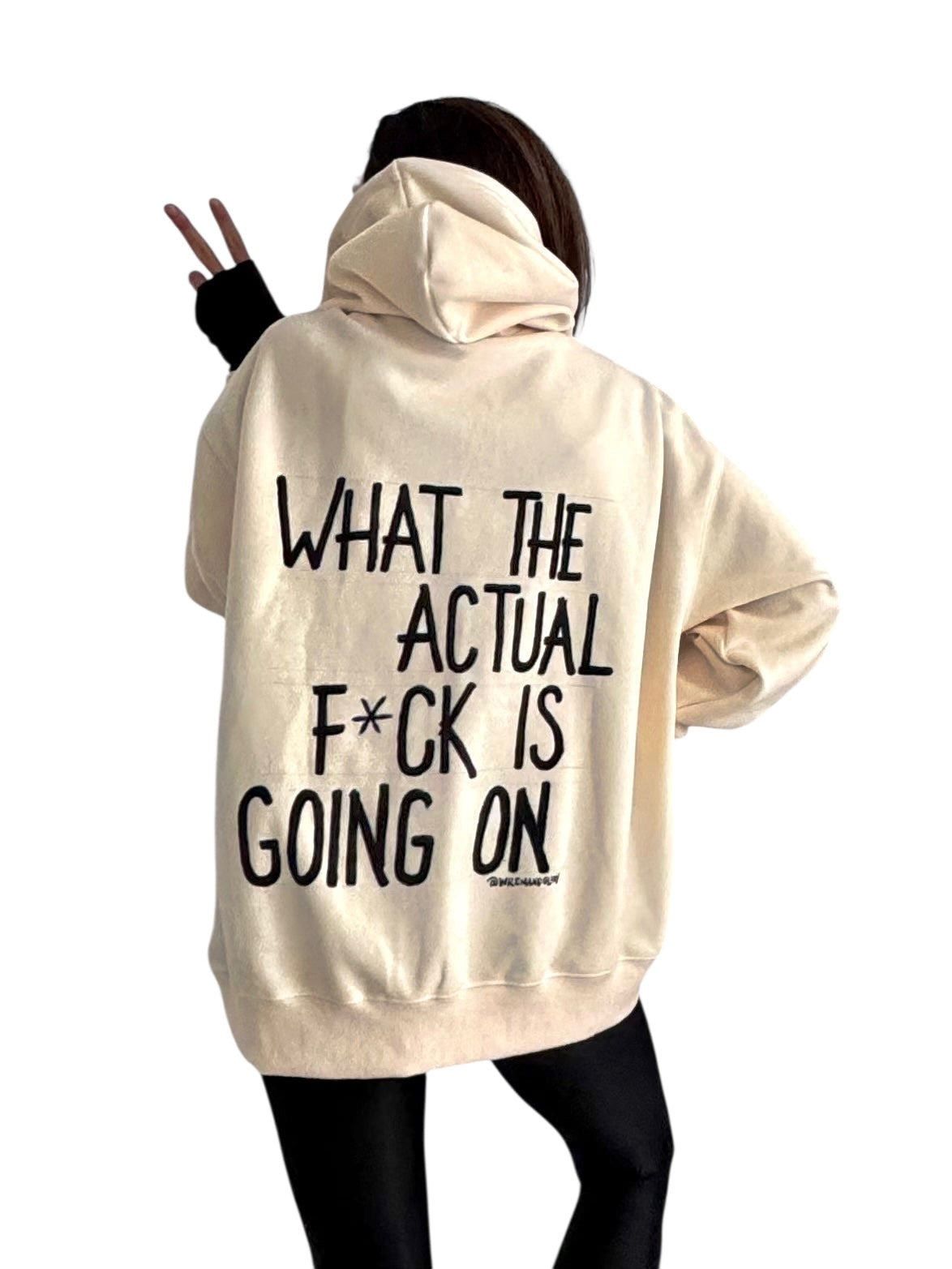 'Whats Happening' Painted Zip Up Hoodie