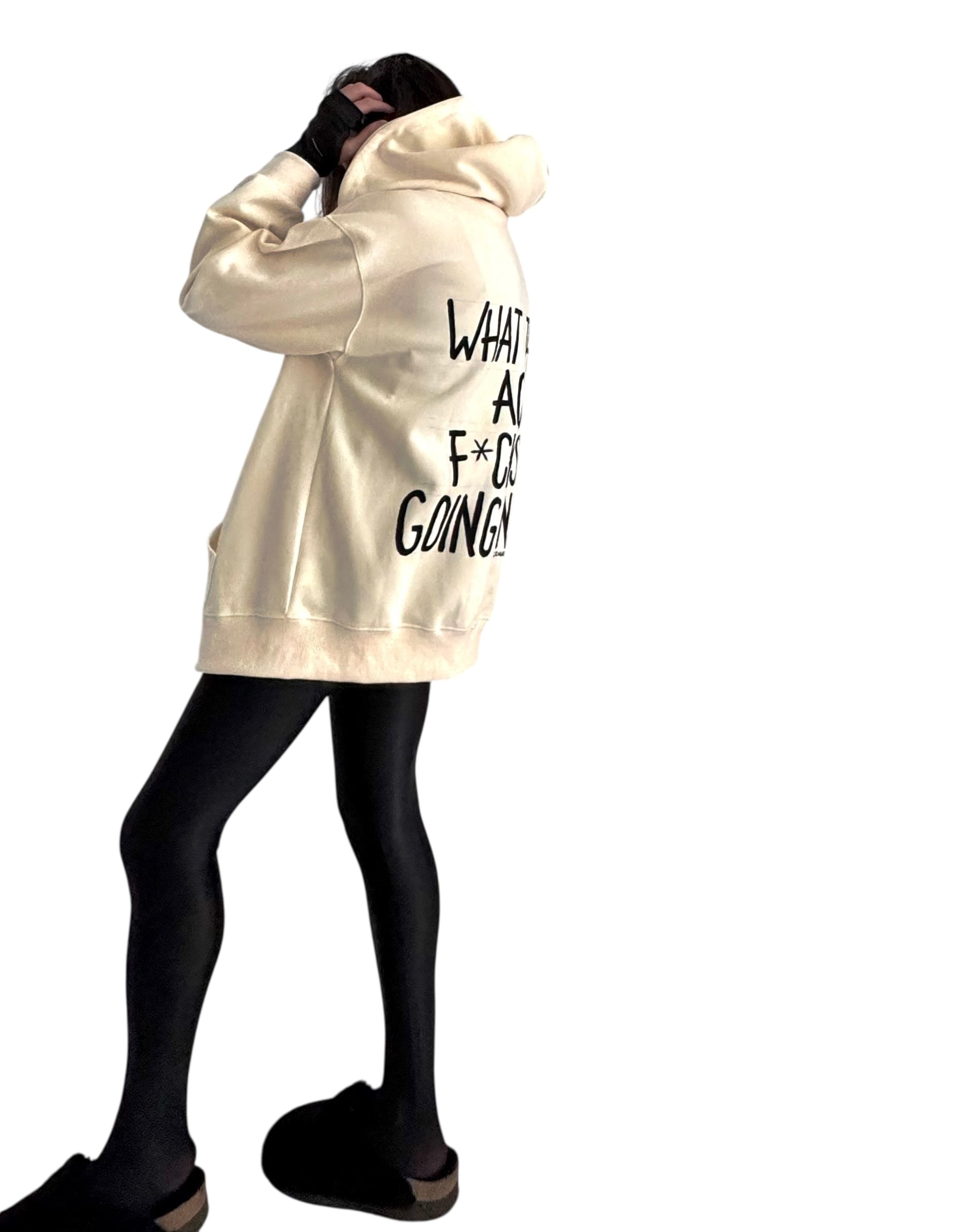'Whats Happening' Painted Zip Up Hoodie