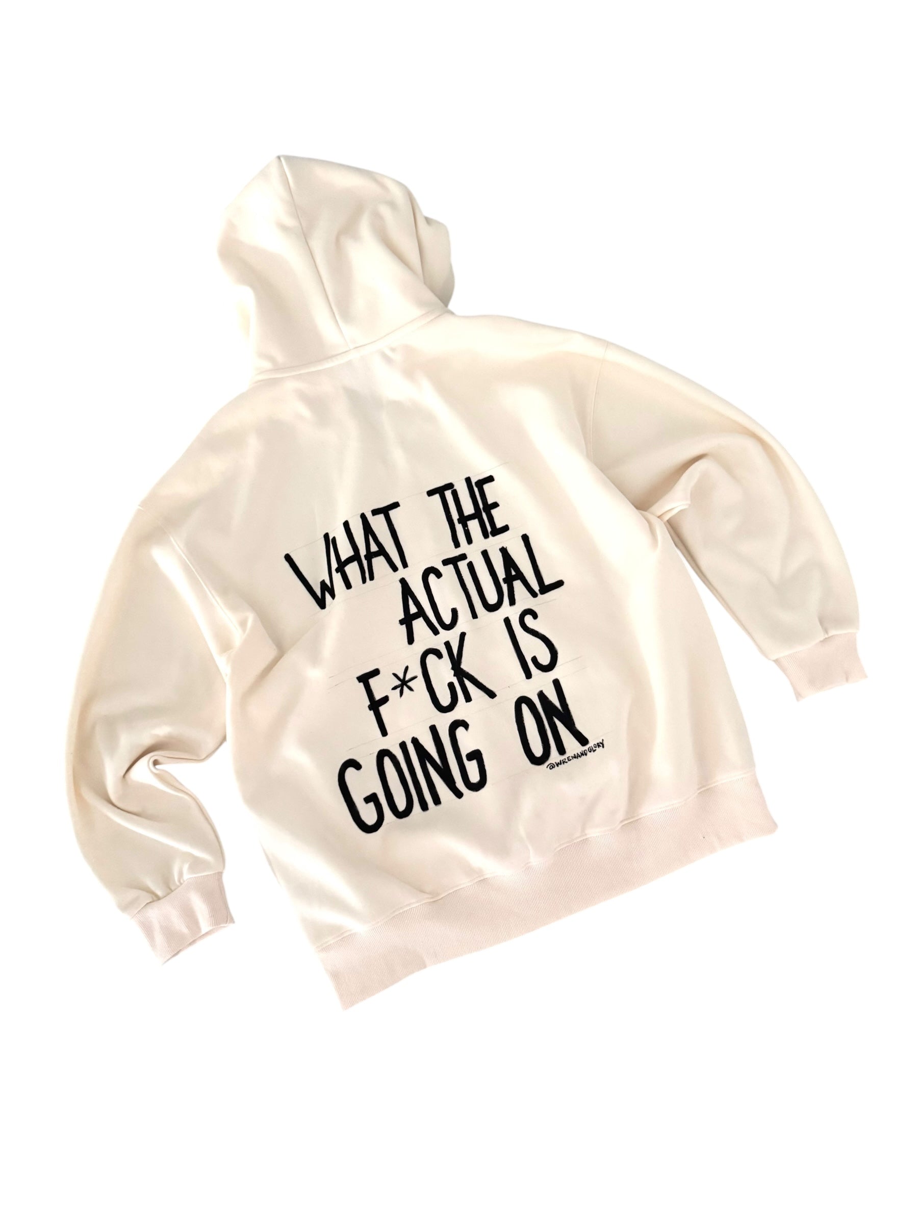 'Whats Happening' Painted Zip Up Hoodie