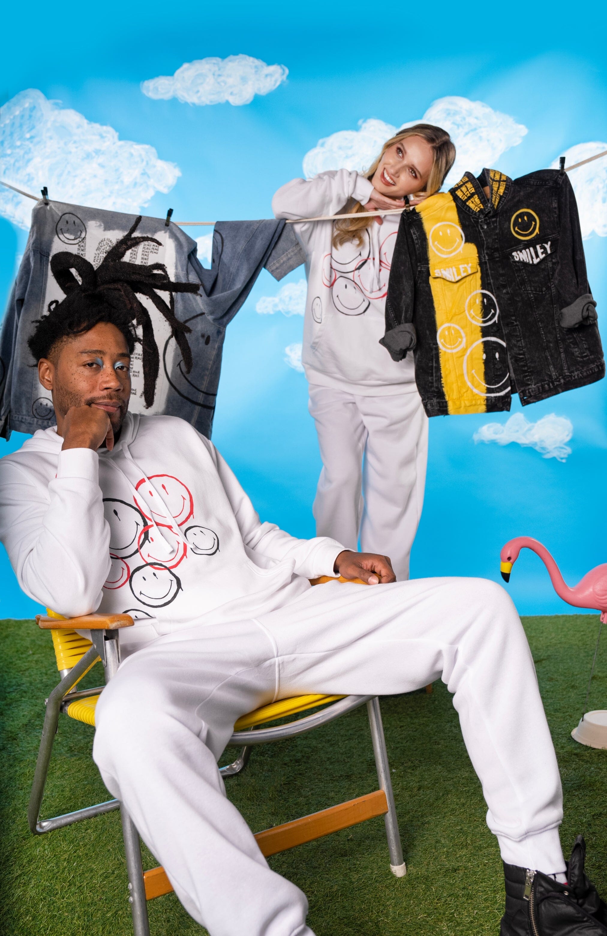 'The Smiley Hoodie' Painted Sweatshirt