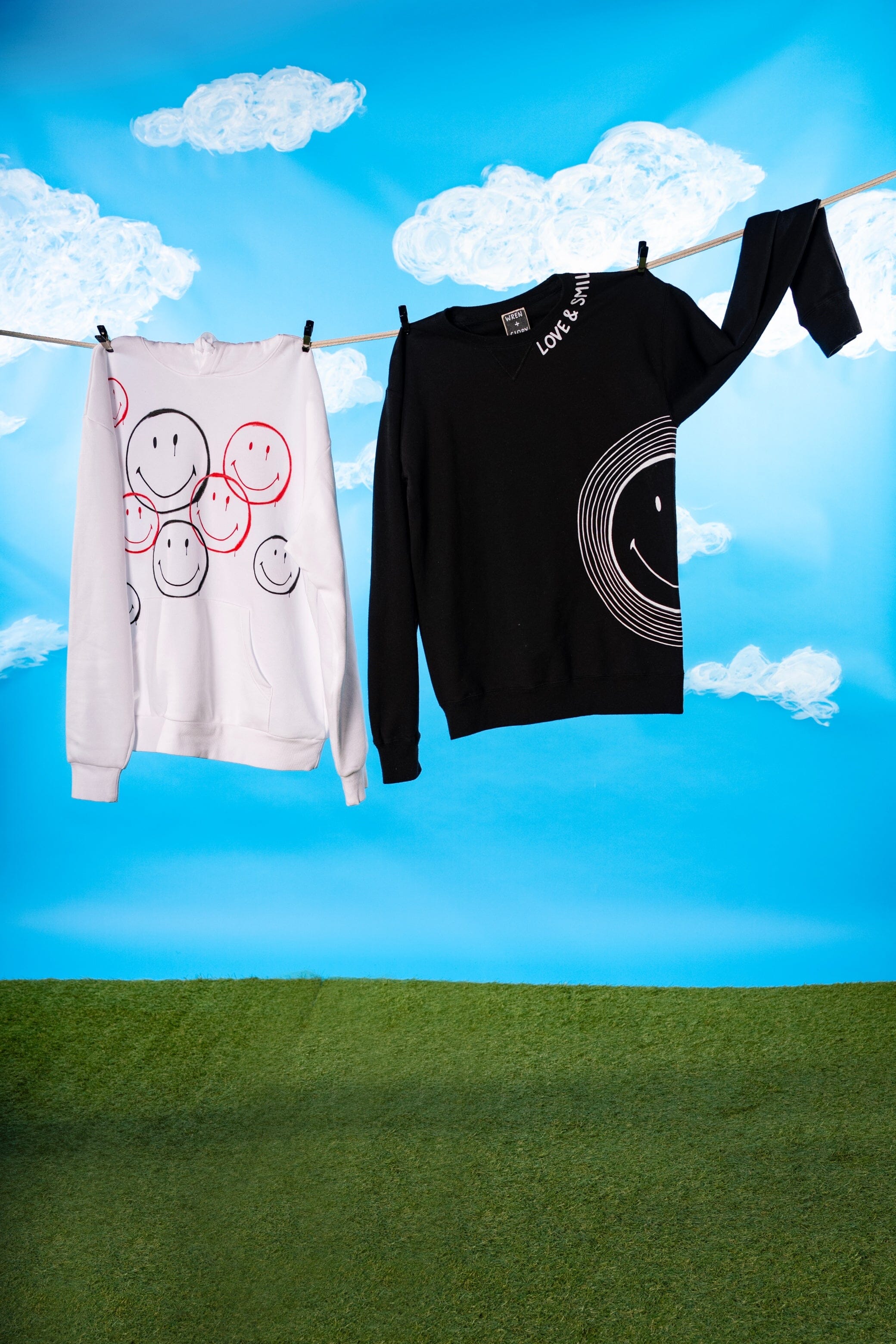 'The Smiley Hoodie' Painted Sweatshirt