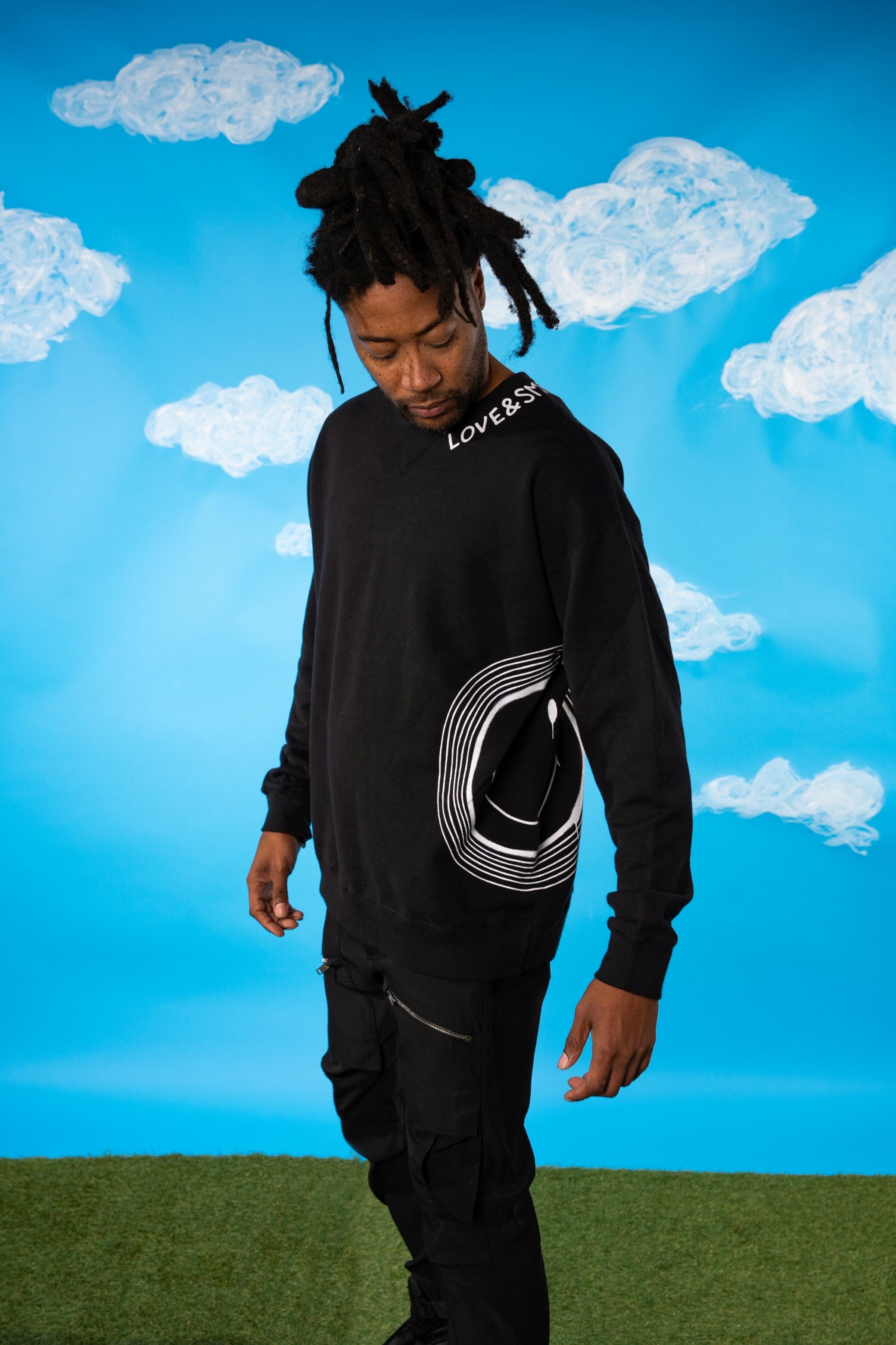 'The Smiley Crewneck' Painted Sweatshirt