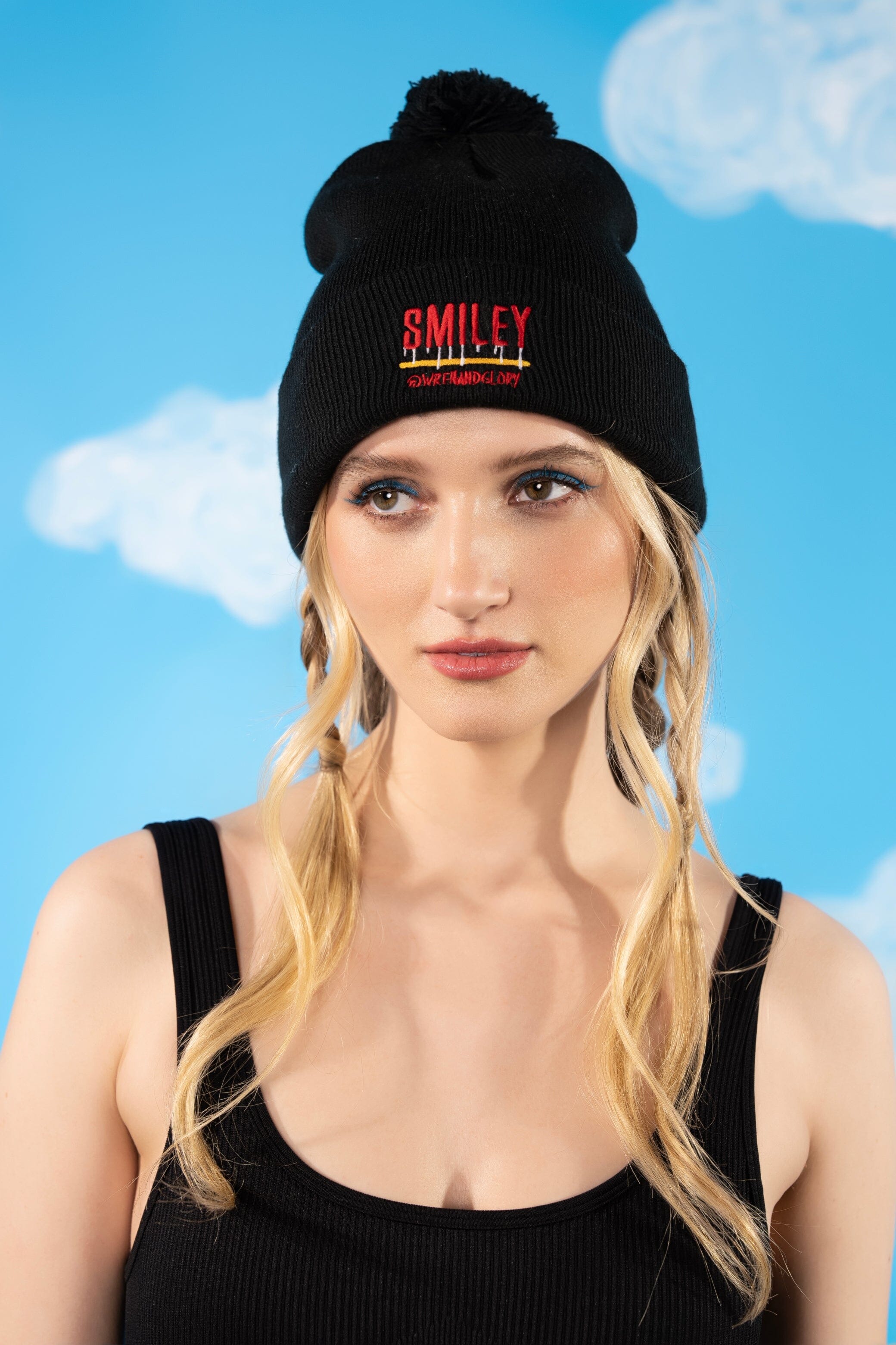 'The Smiley Beanie' Embroidered Hat
