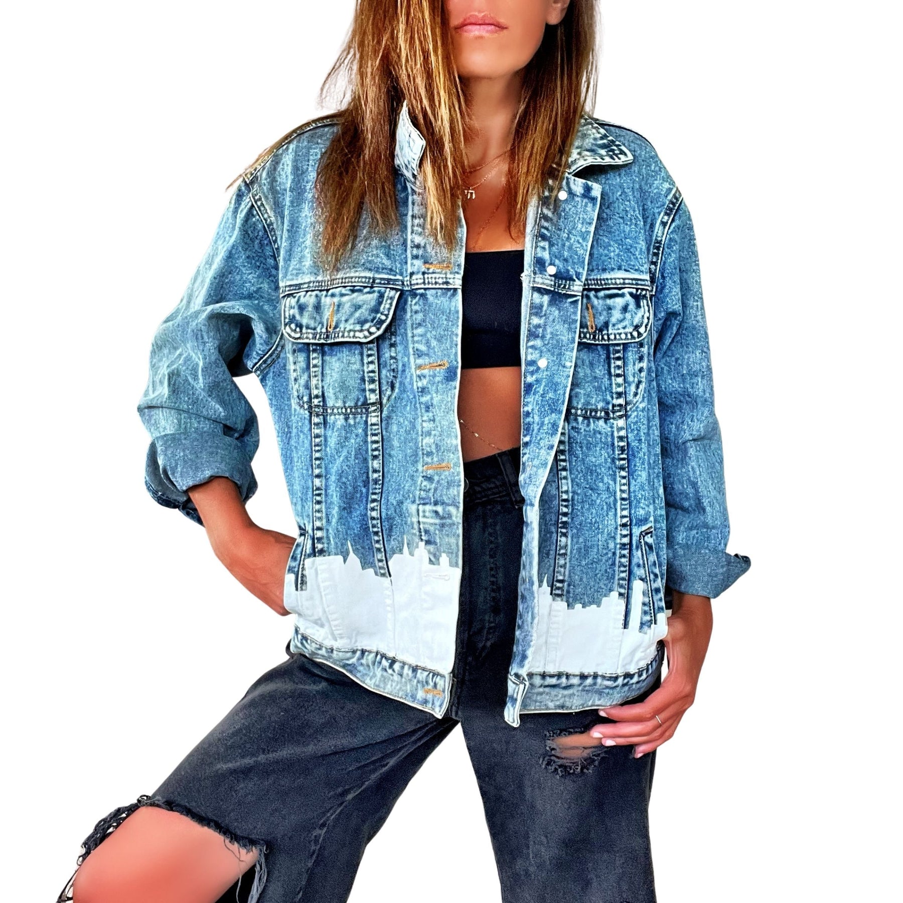 'NEVER FORGET' DENIM JACKET