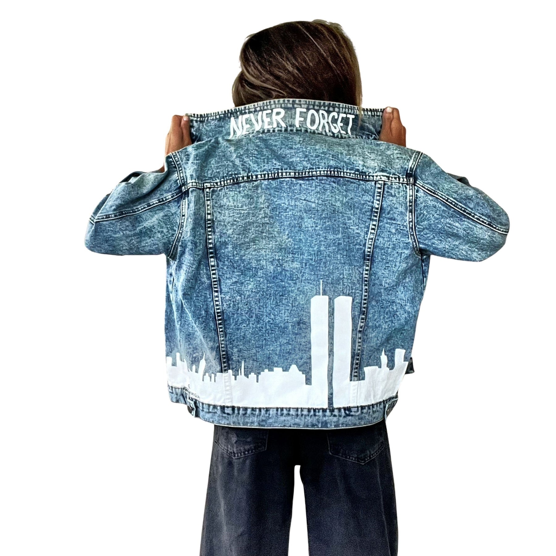 'NEVER FORGET' DENIM JACKET