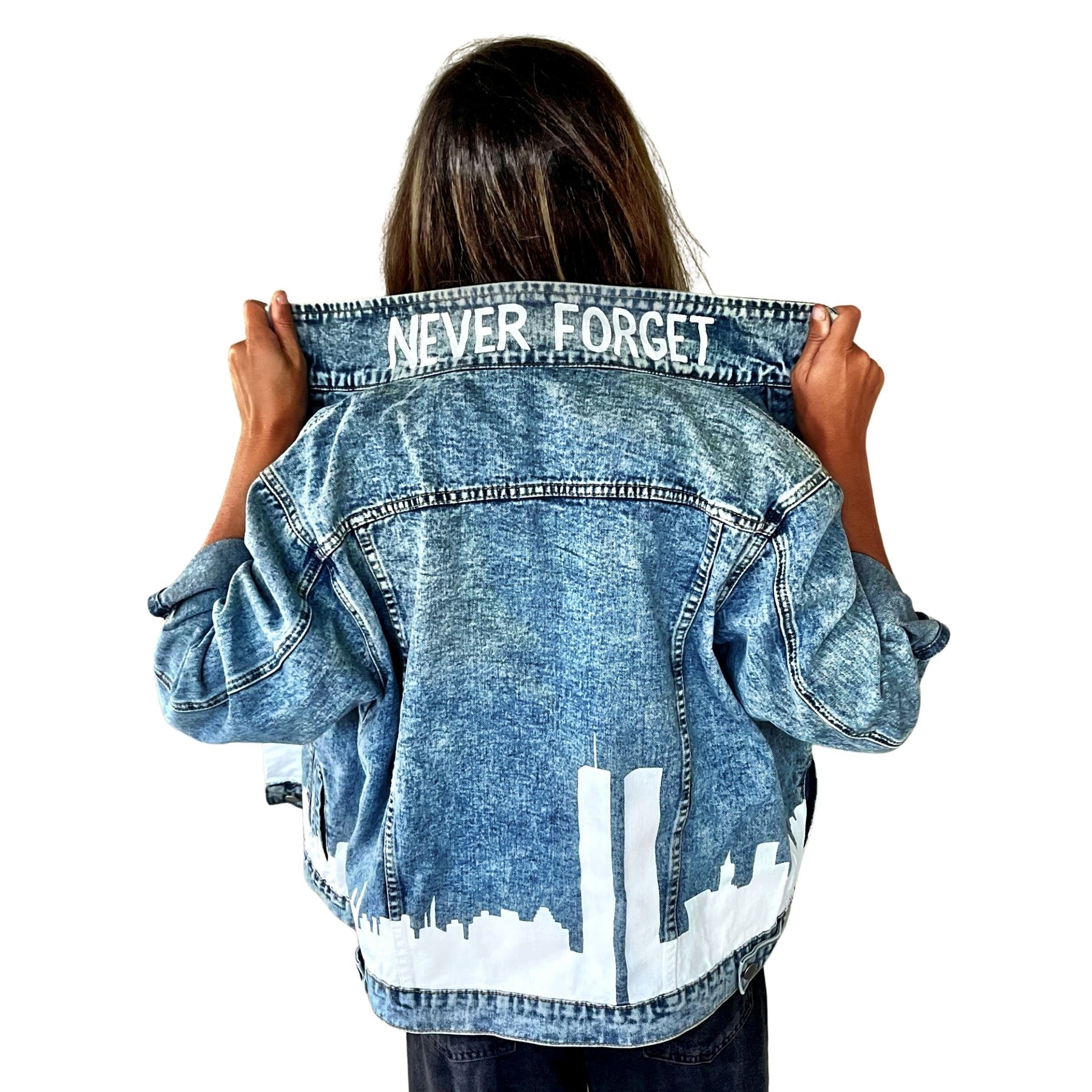 'NEVER FORGET' DENIM JACKET