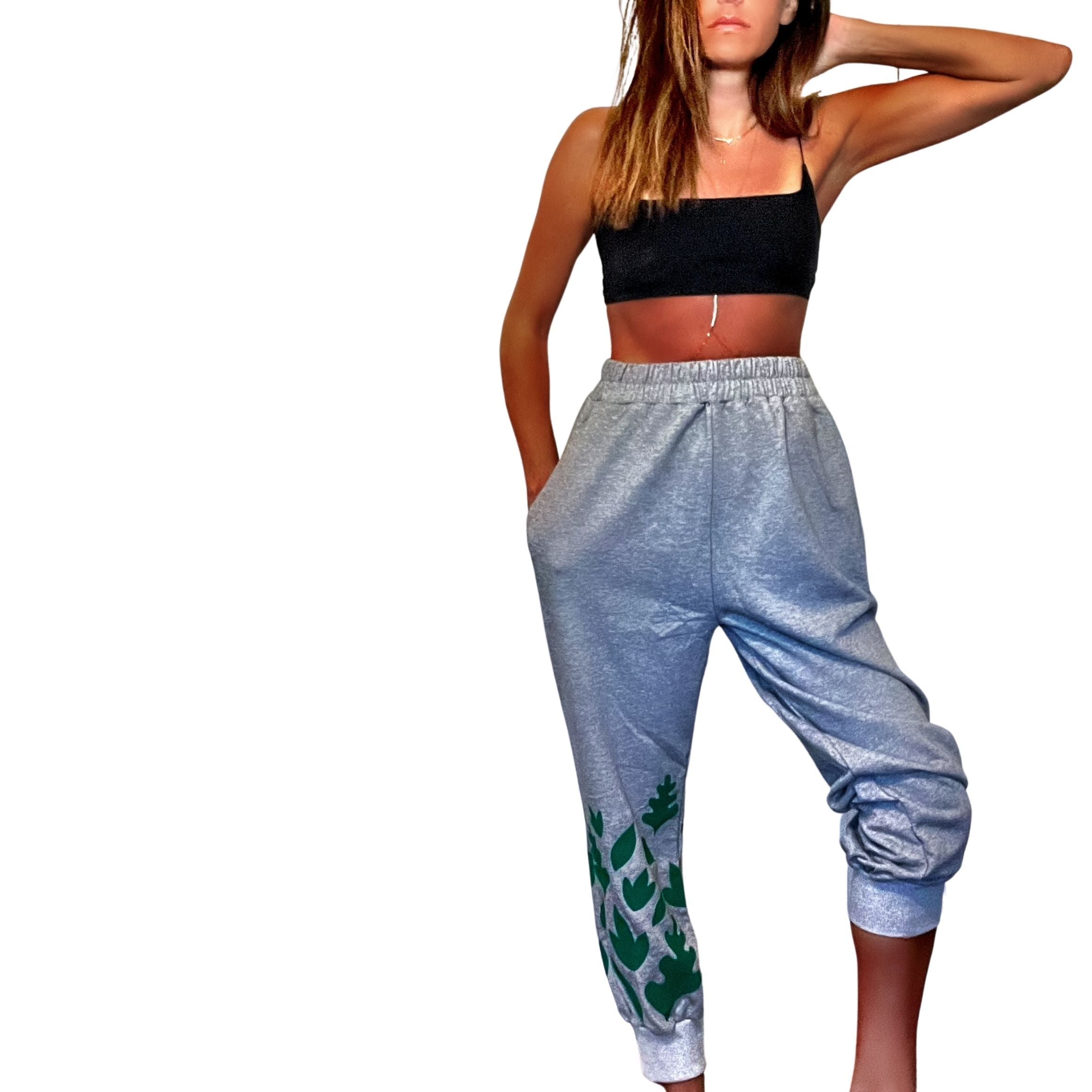 'GRACEFUL GREENS' PAINTED JOGGER