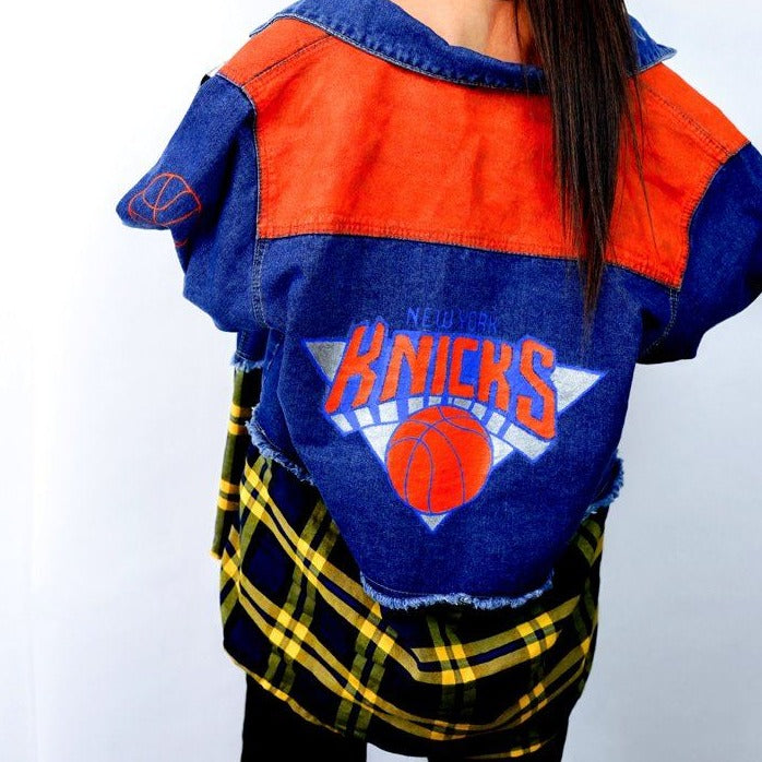 Wren + Glory 'Go Knicks' Denim Jacket - Women