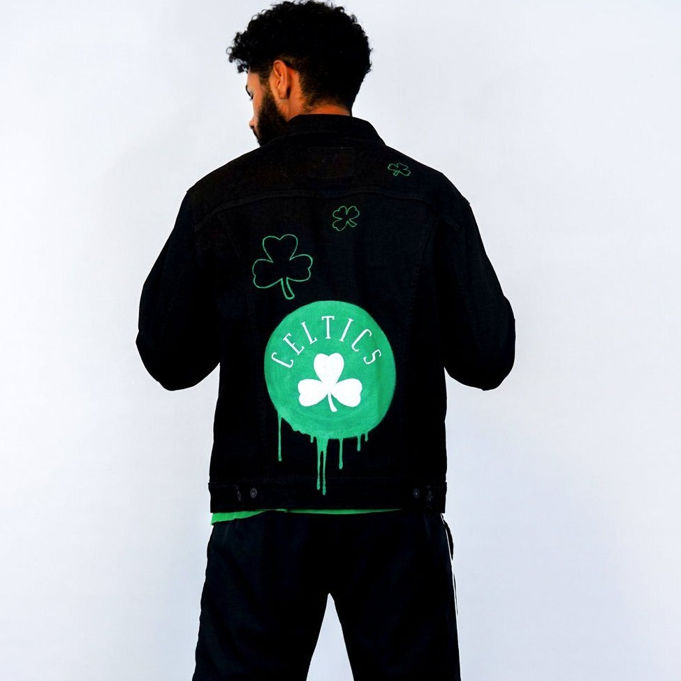 Wren + Glory 'Go Celtics' Denim Jacket - Men