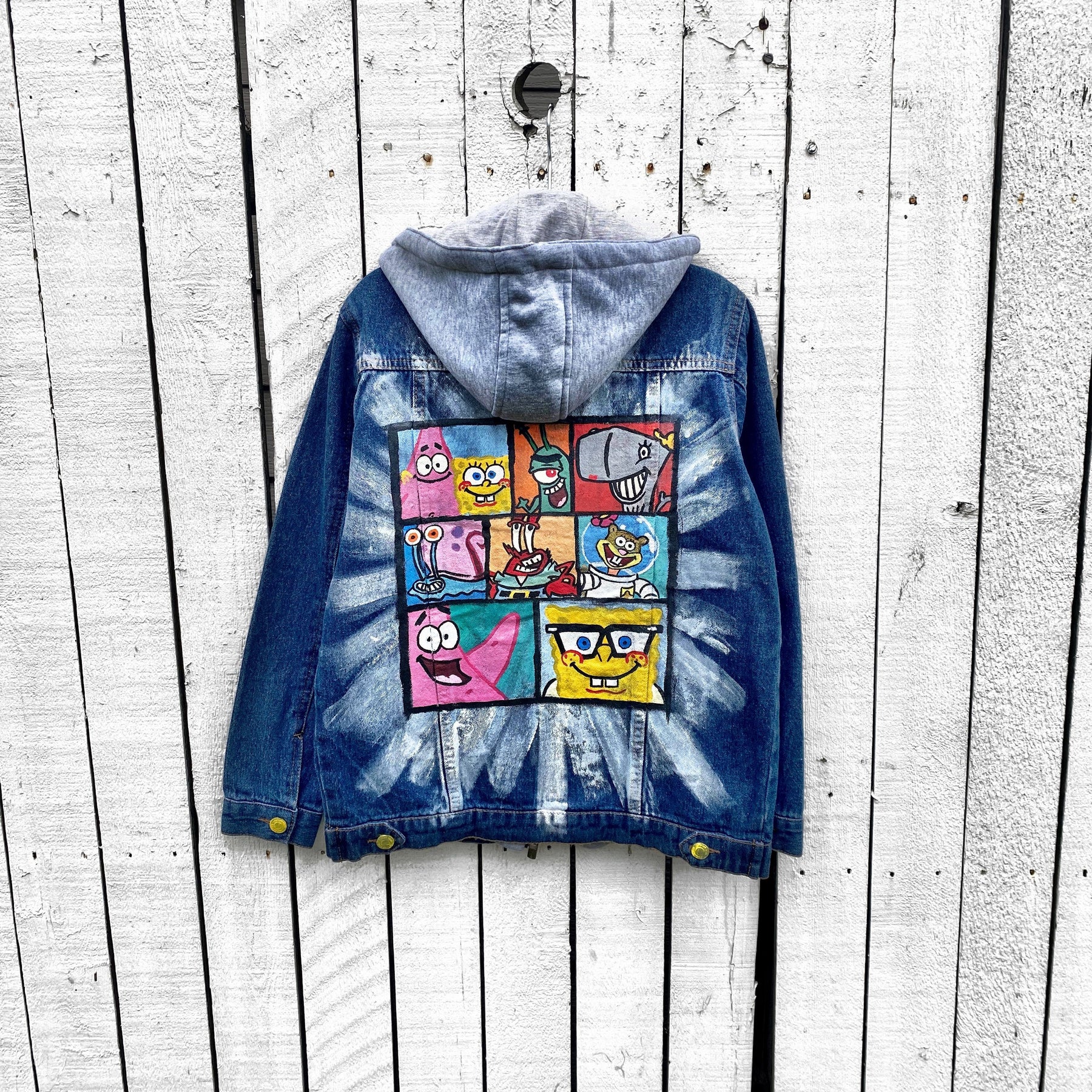 WG x SpongeBob SquarePants 'THE WHOLE GANG' DENIM JACKET