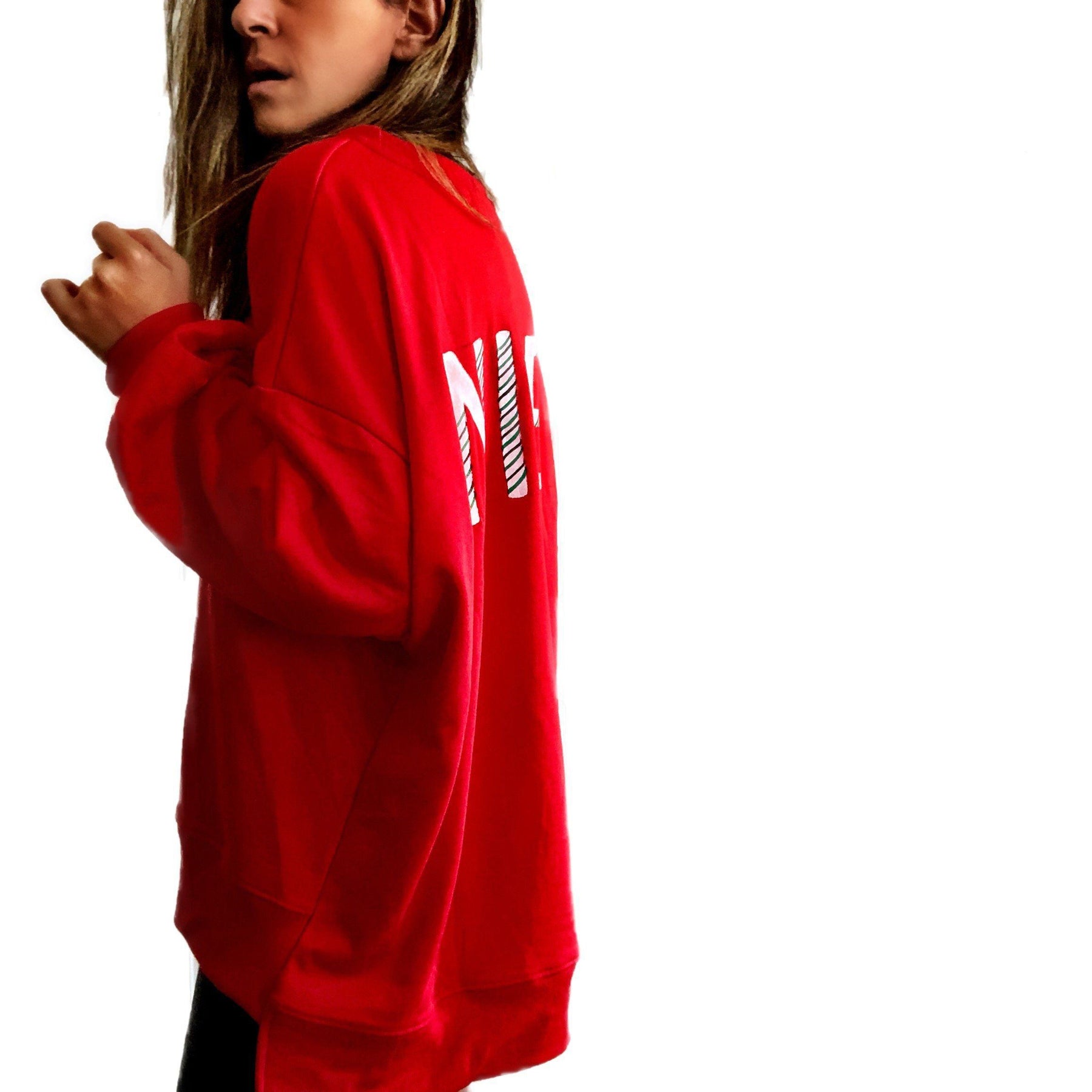 'NICE' PAINTED SWEATSHIRT