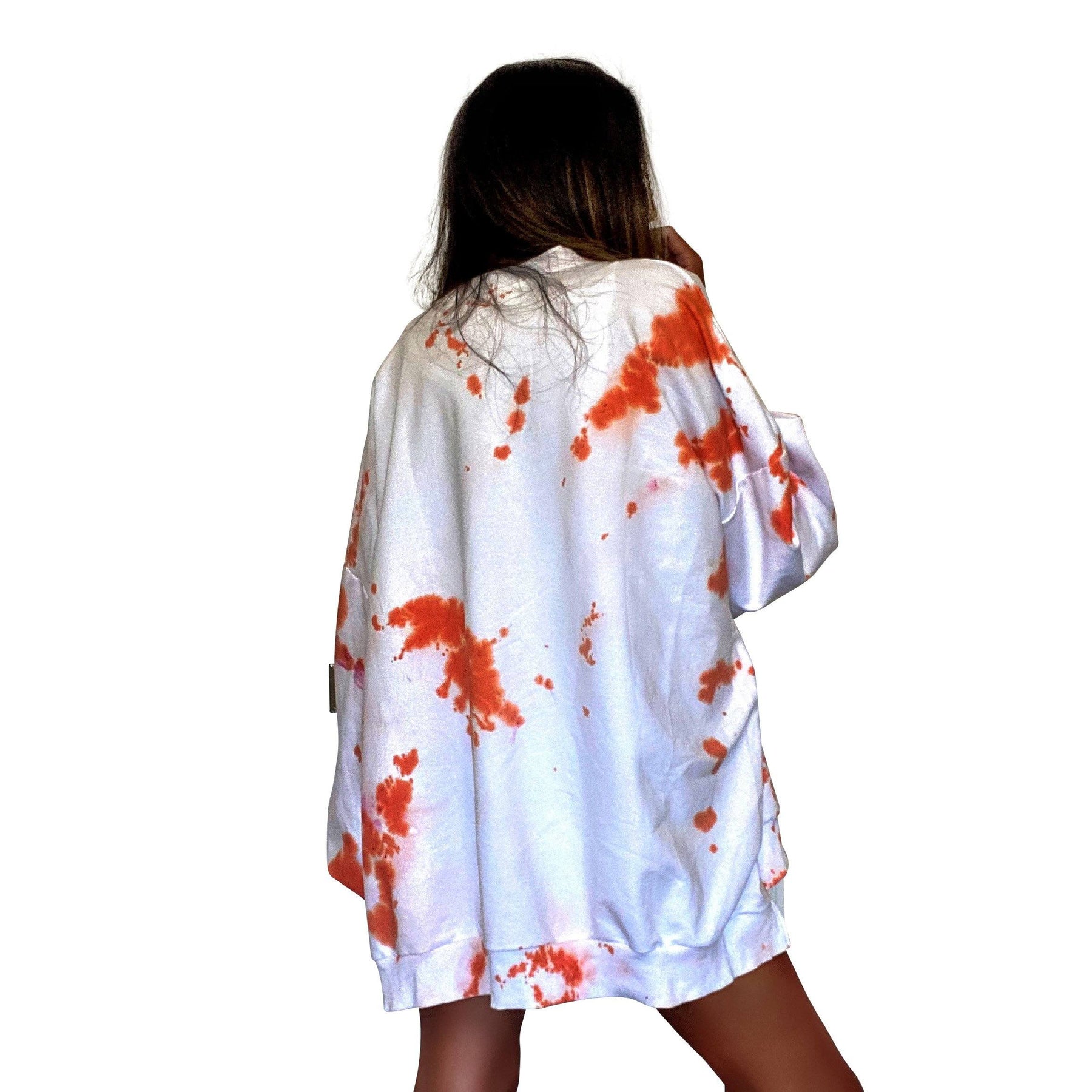 'ORANGE SWIRLS' TIE DYE SWEATSHIRT