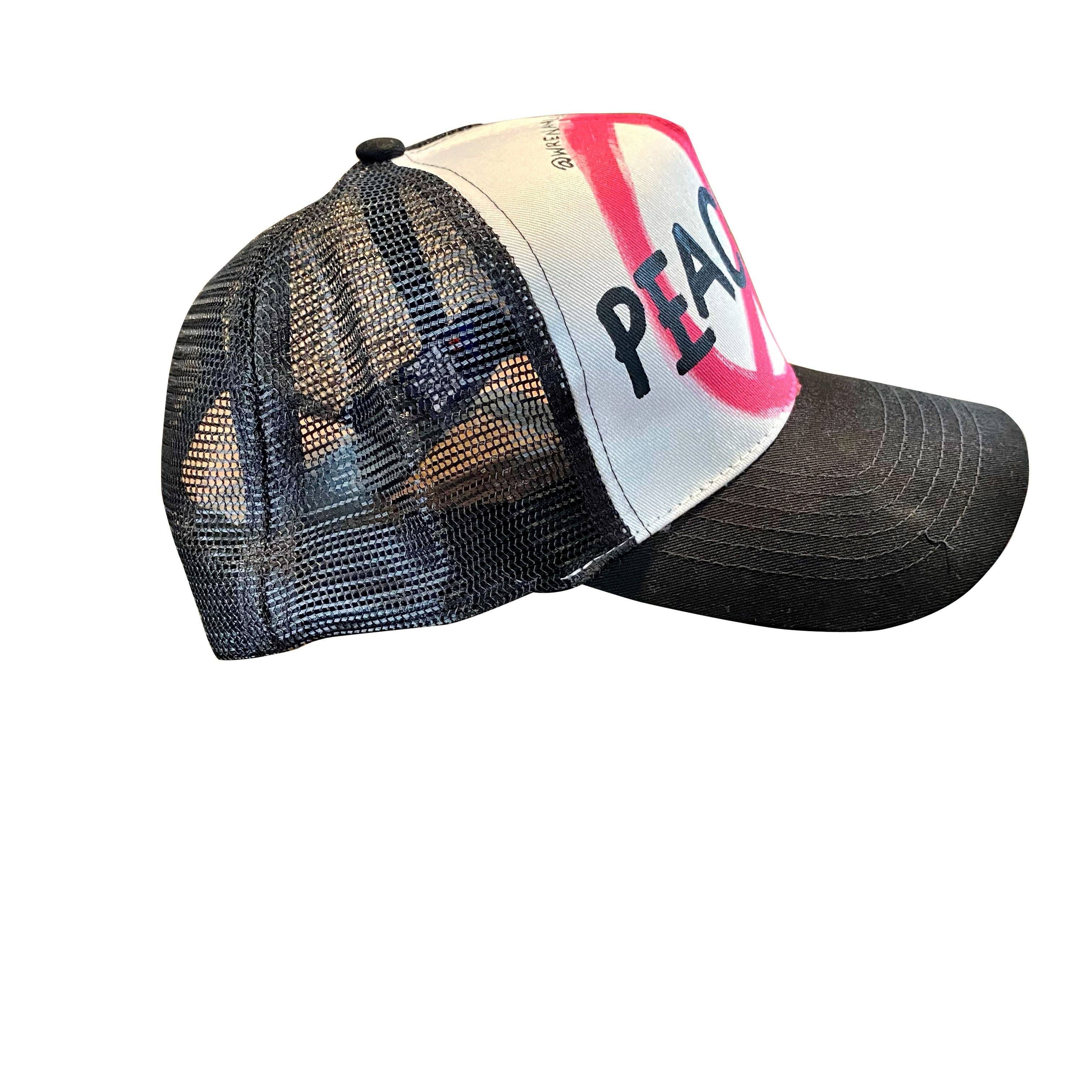 'PEACEFUL' PAINTED HAT