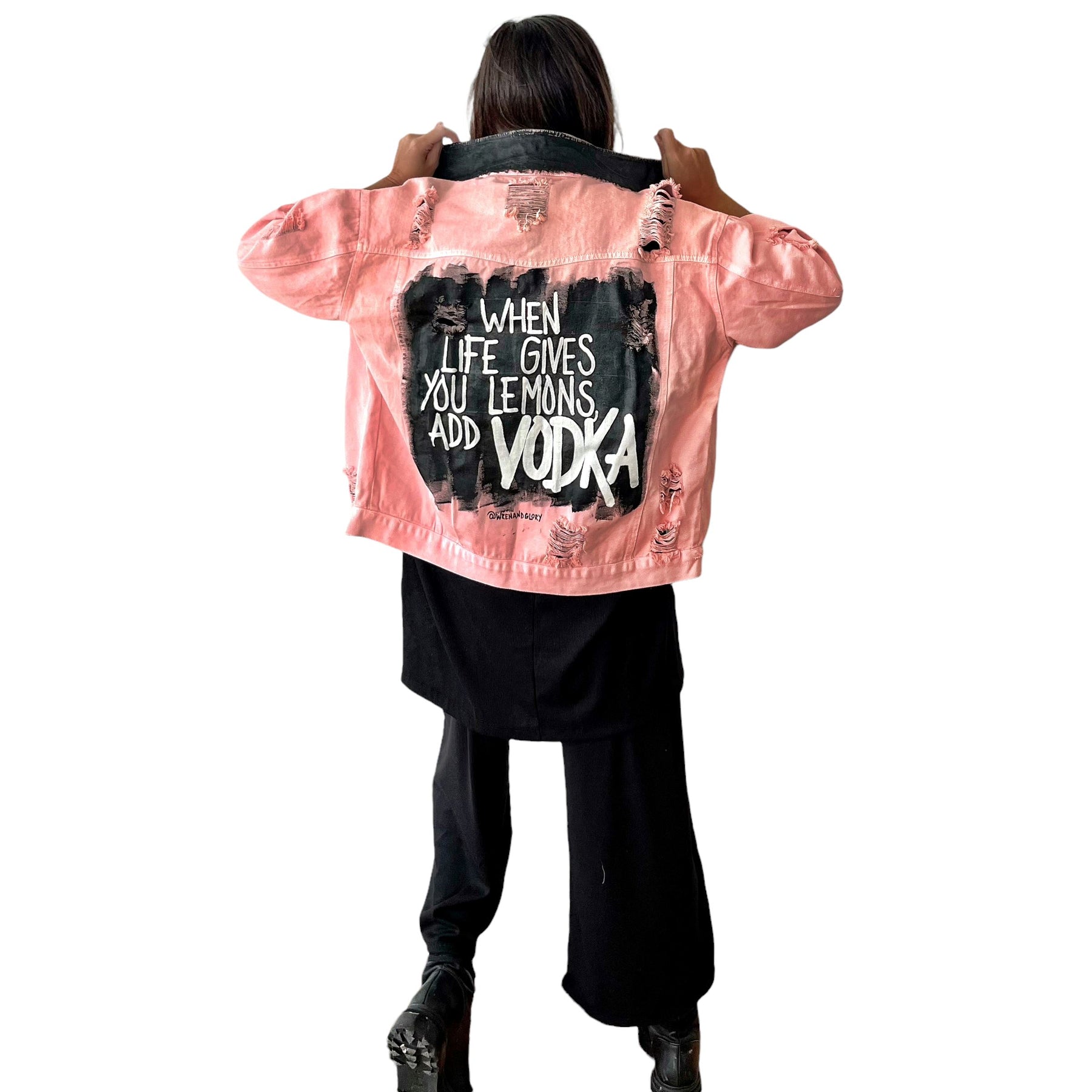 'Vodka Please' Denim Jacket