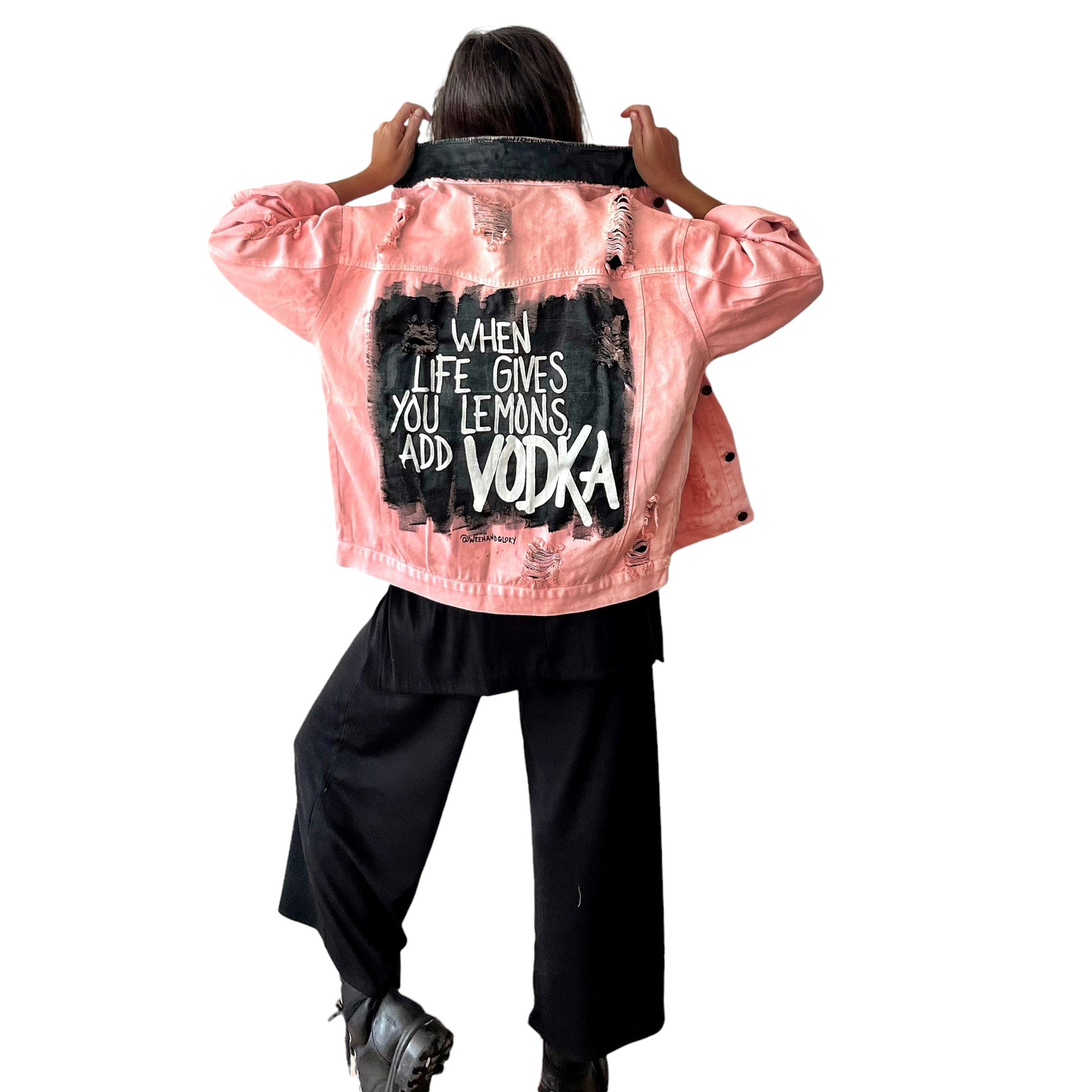 'Vodka Please' Denim Jacket