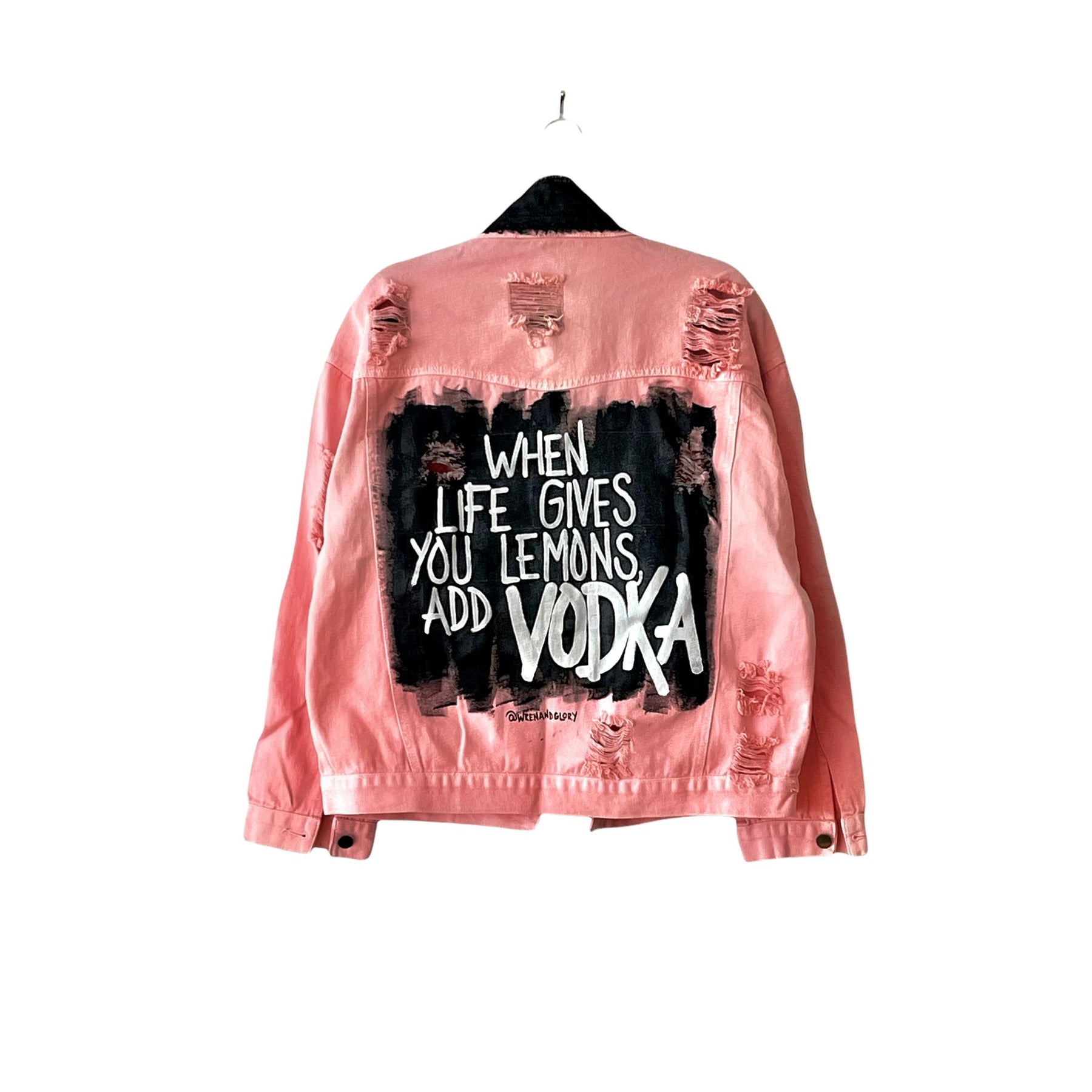 'Vodka Please' Denim Jacket