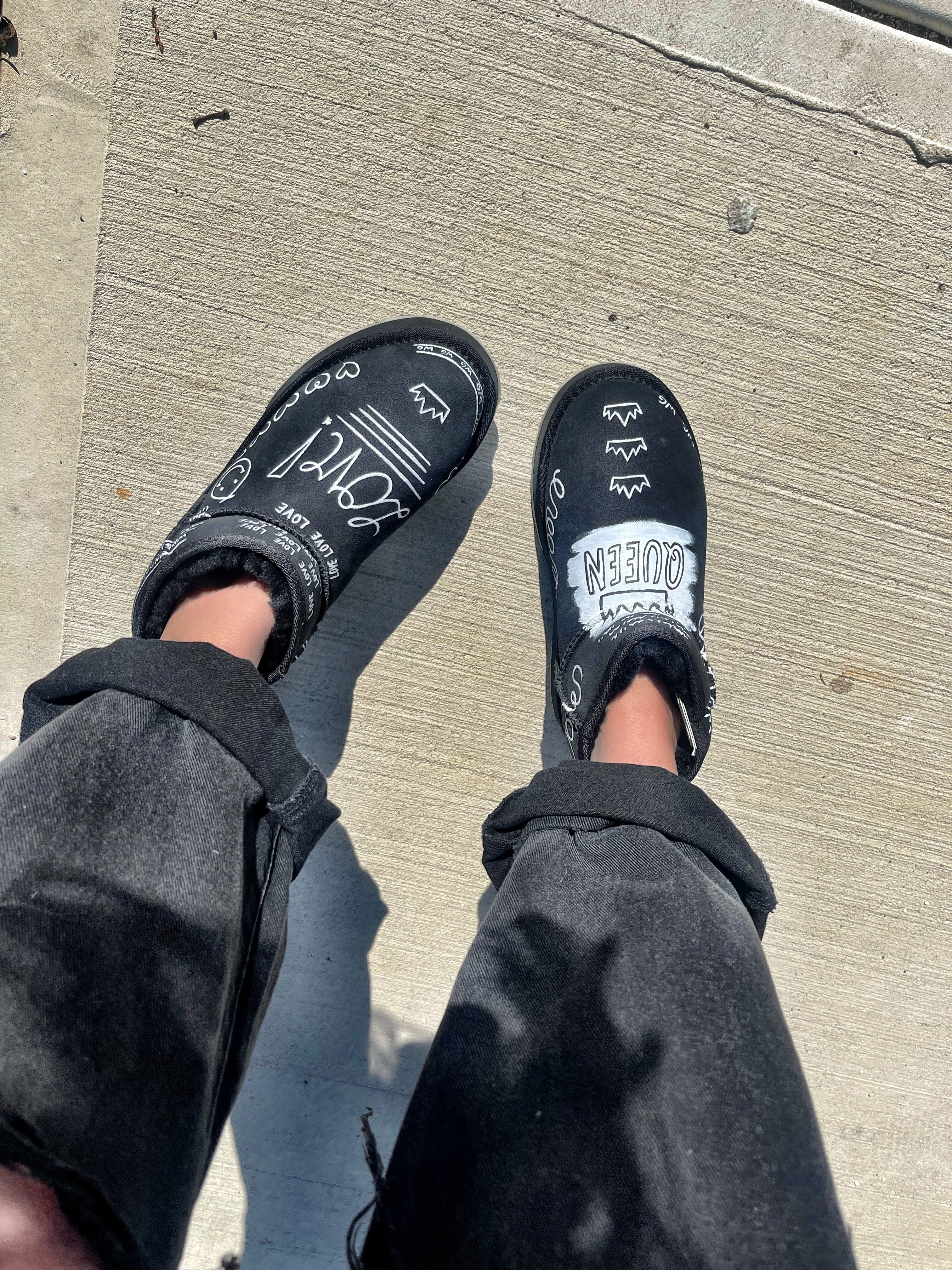 Graffiti Love' Painted Emu Boots