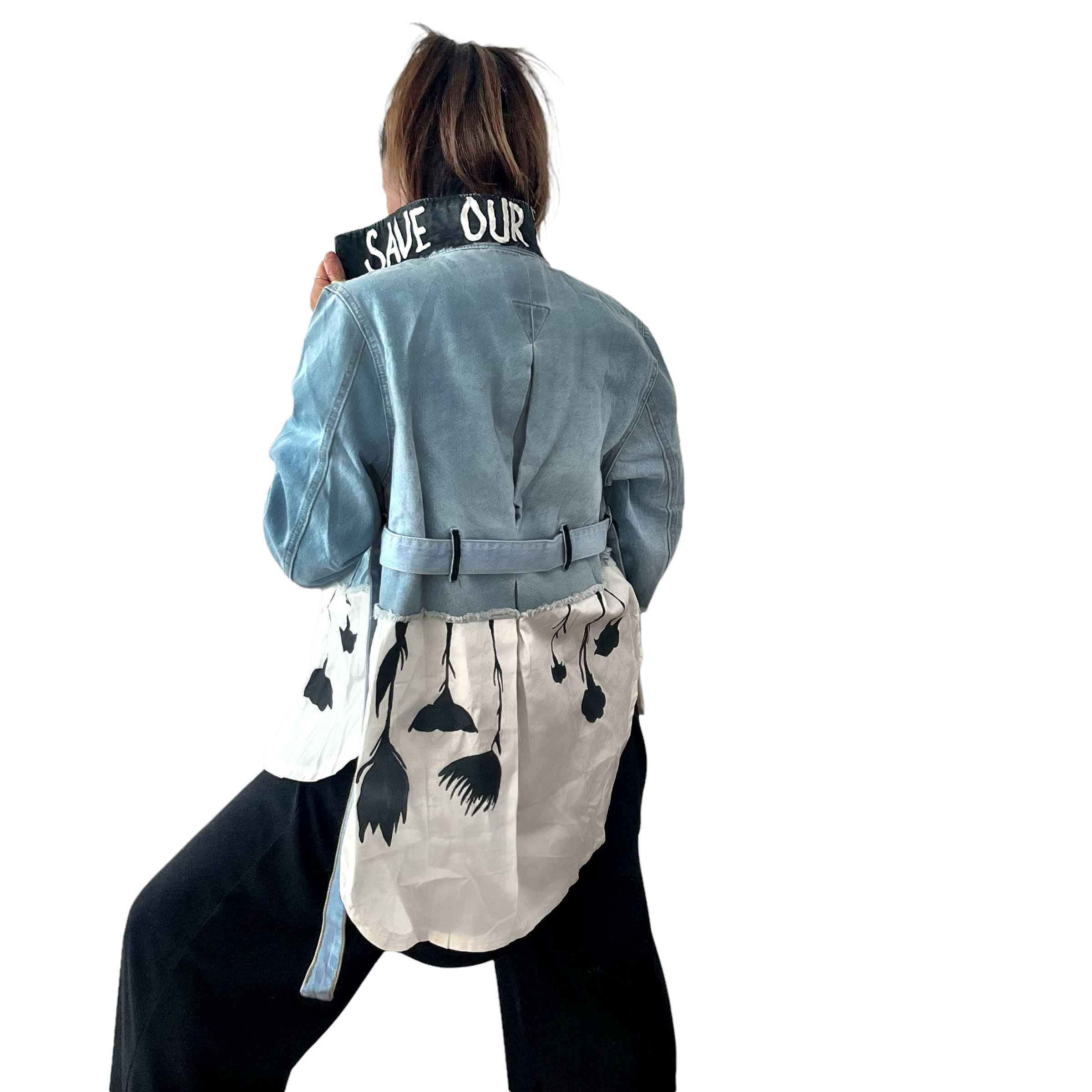 'Our Flower Power' Denim Jacket