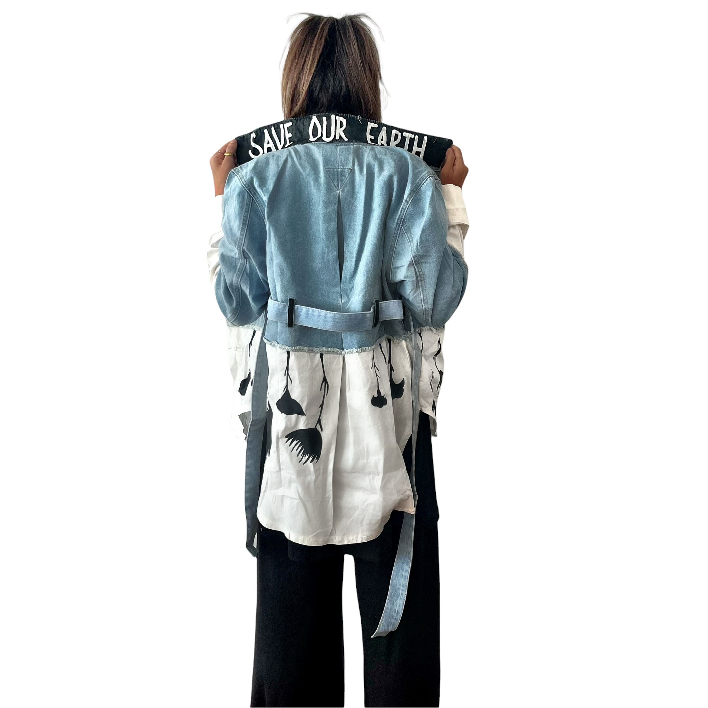 'Our Flower Power' Denim Jacket