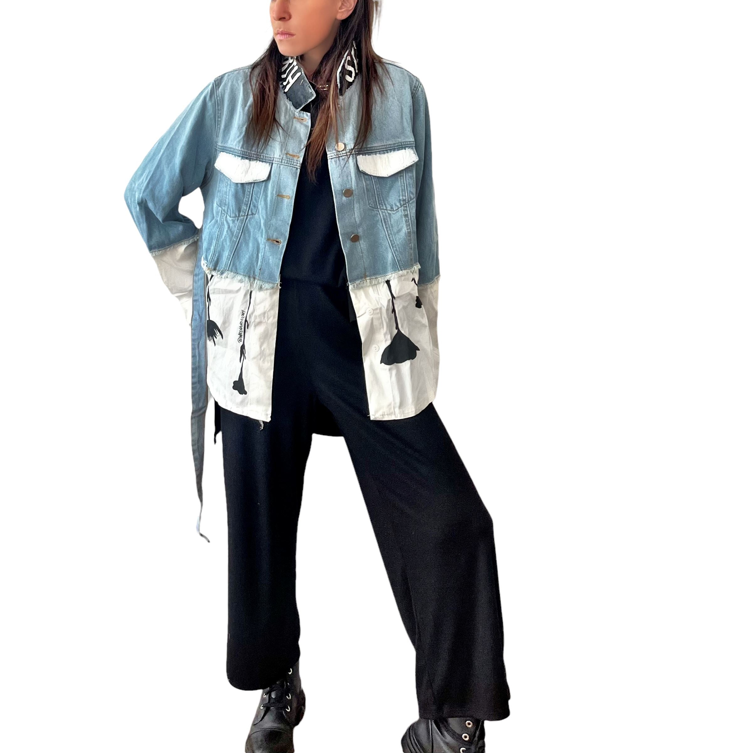 'Our Flower Power' Denim Jacket