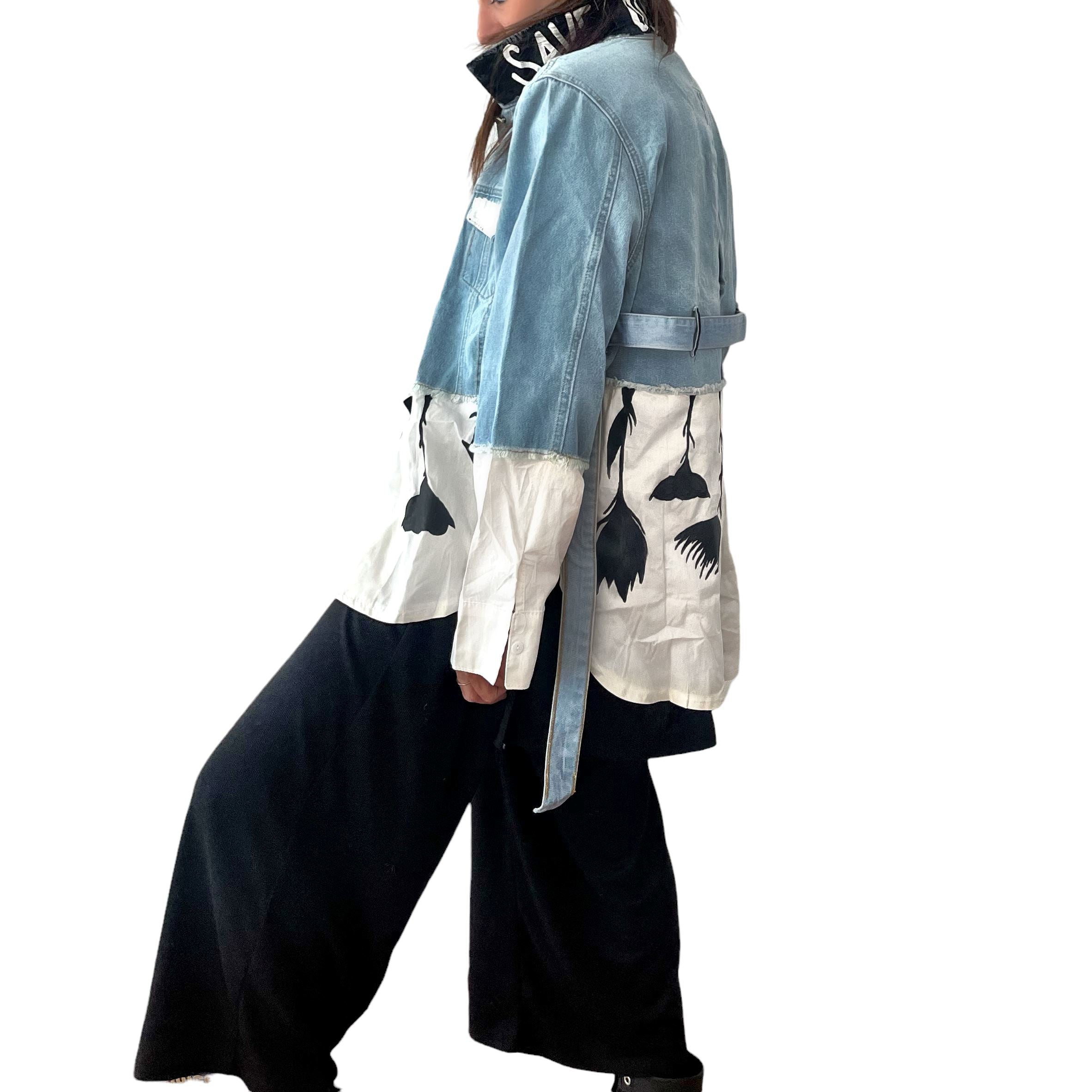 'Our Flower Power' Denim Jacket