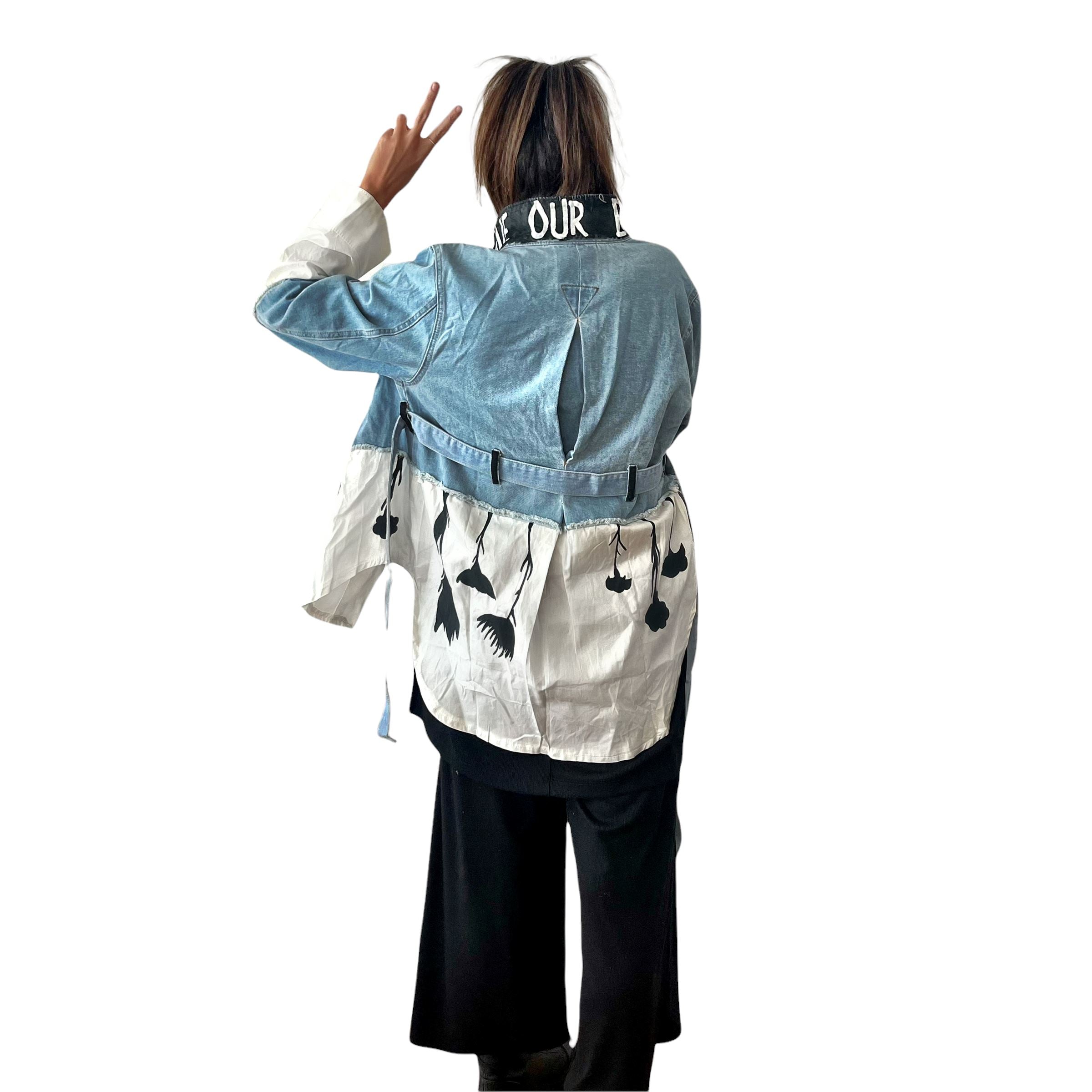 'Our Flower Power' Denim Jacket