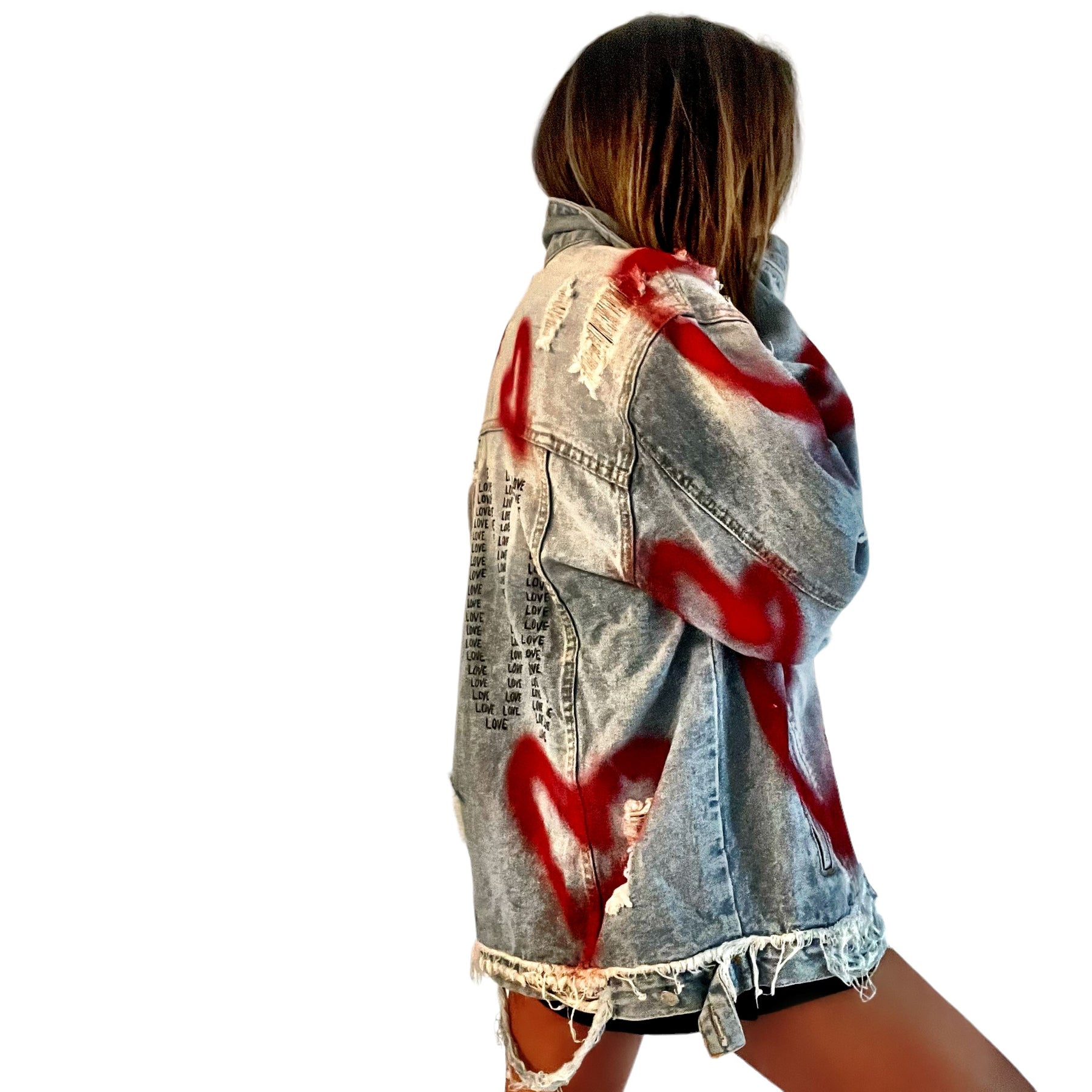 'You Are Love' Denim Jacket