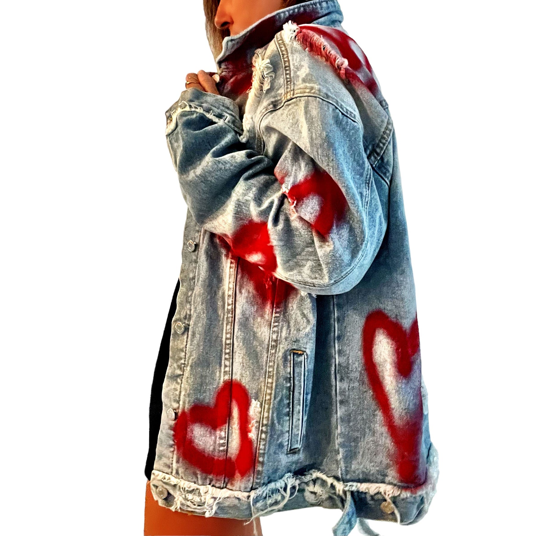 'You Are Love' Denim Jacket