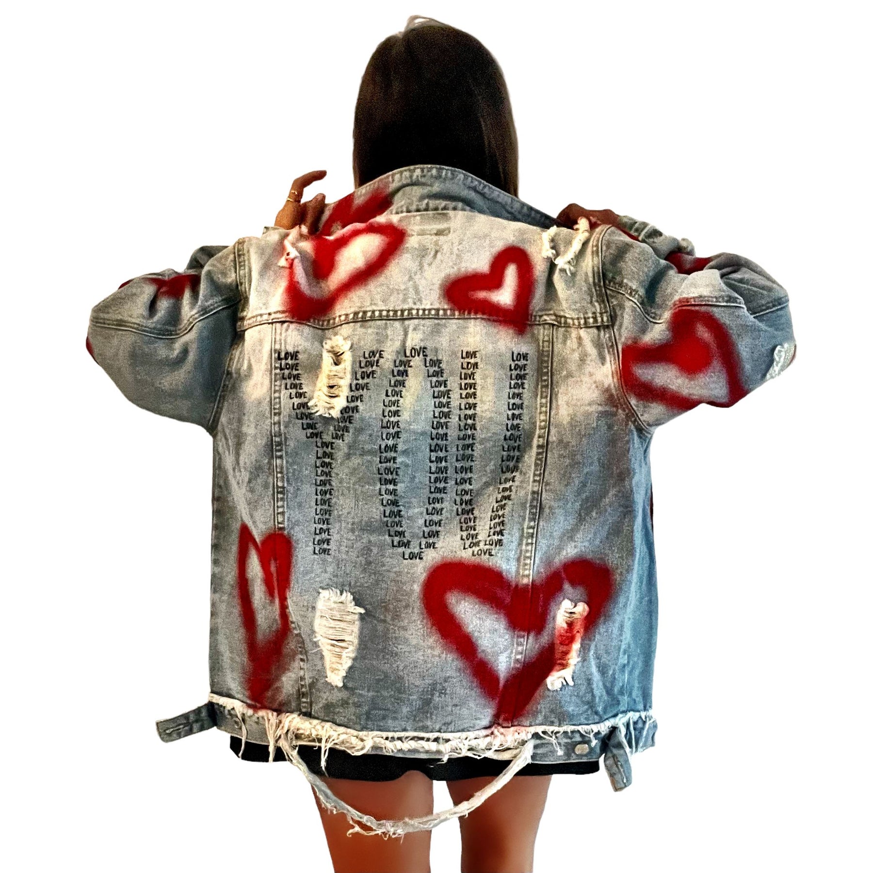 'You Are Love' Denim Jacket