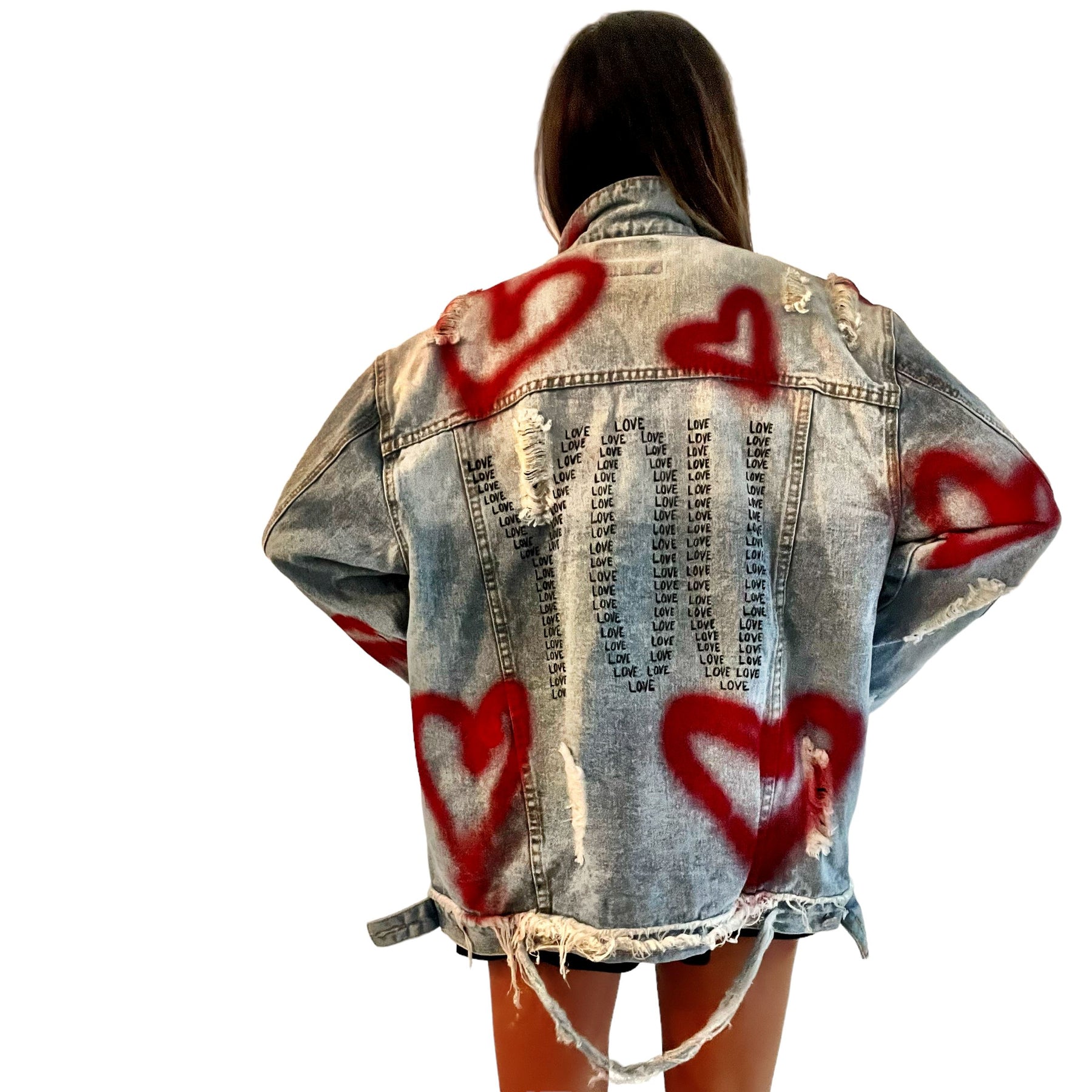 'You Are Love' Denim Jacket