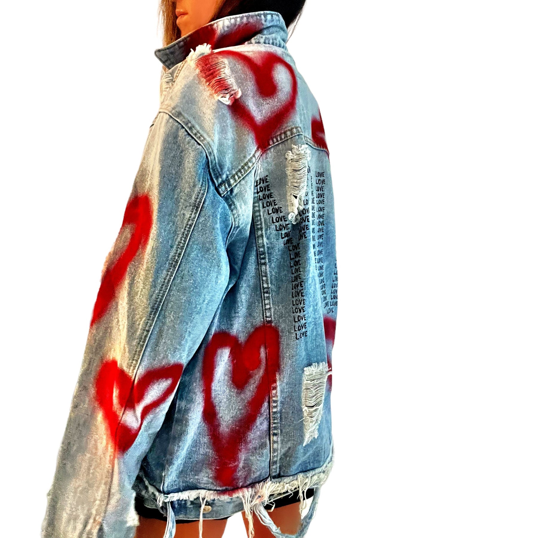 'You Are Love' Denim Jacket