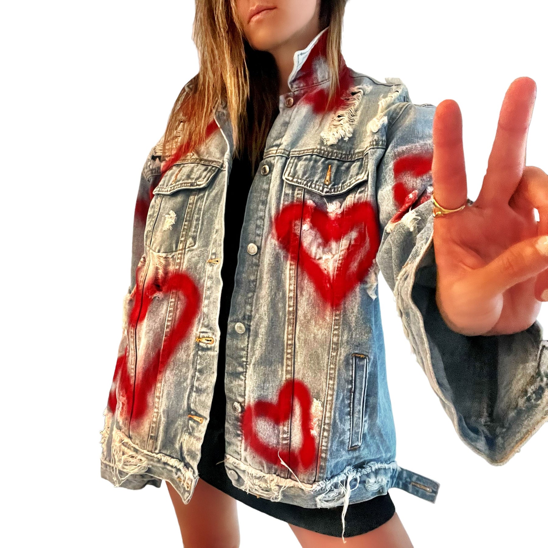 'You Are Love' Denim Jacket